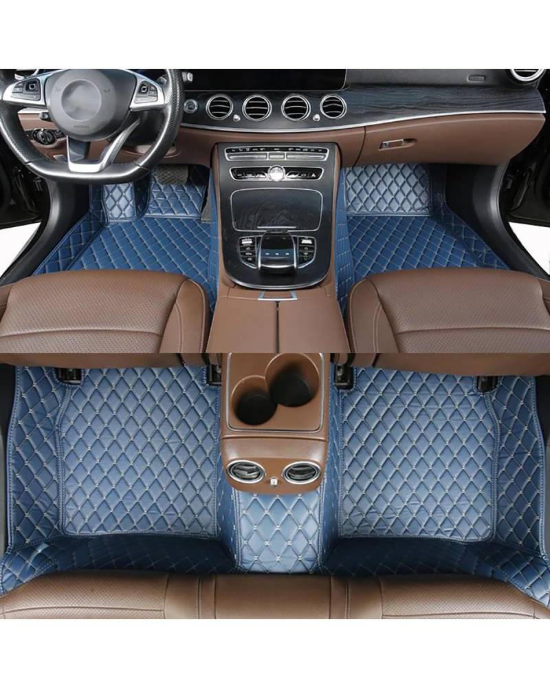 Auto Fussmatte Für Benz W164 2007 2008 2009 2010 2011 Komplettset wasserdichte rutschfeste Auto-Fußmatten Innenausstattung Zubehör Automatten Autofußmatten(Blue) von NLTNJI