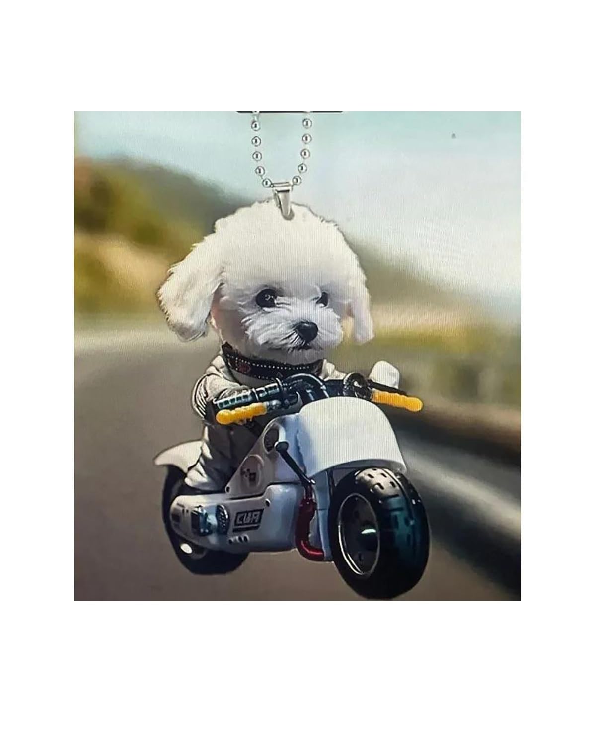 Rückspiegel Anhänger Auto 2d Flache Hund Welpe Acryl Schlüssel Bund Rucksack Auto Hängen Anhänger Schlüssel Ring Zubehör Ornament Weihnachts Fest Dekoration autospiegel anhänger(8) von NLTNJI