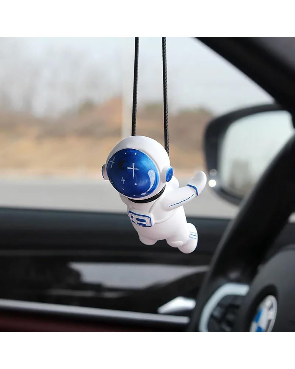 Rückspiegel Anhänger Auto Auto Anhänger Astronaut Modell Für Auto Rückspiegel Anhänger Auto Innendekoration Auto Produkte Zubehör Innen autospiegel anhänger(Blau) von NLTNJI