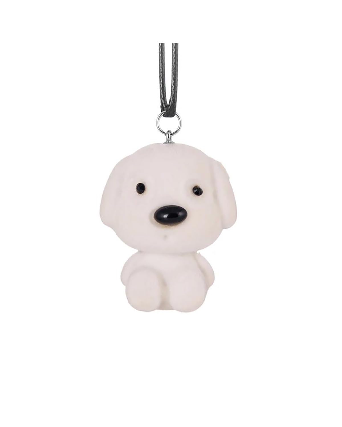 Rückspiegel Anhänger Auto Auto Anhänger Hängen Acryl Beflockung Cartoon Niedlichen Hund Auto Innen Ornament Dekoration Rückspiegel Zubehör Auto Styling autospiegel anhänger(White) von NLTNJI