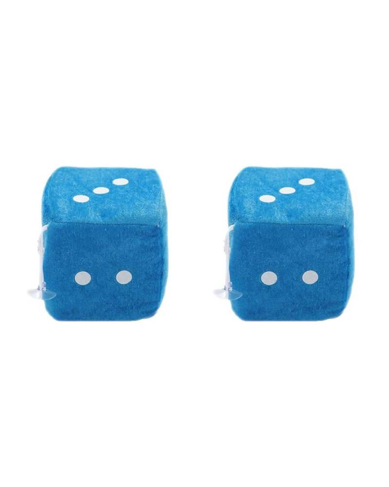 Rückspiegel Anhänger Auto Bunte Plüsch Würfel Auto Hängen Anhänger Würfel Auto Rückspiegel Styling Charme Ornamente Auto Innendekoration Zubehör autospiegel anhänger(6x6cm Blue) von NLTNJI