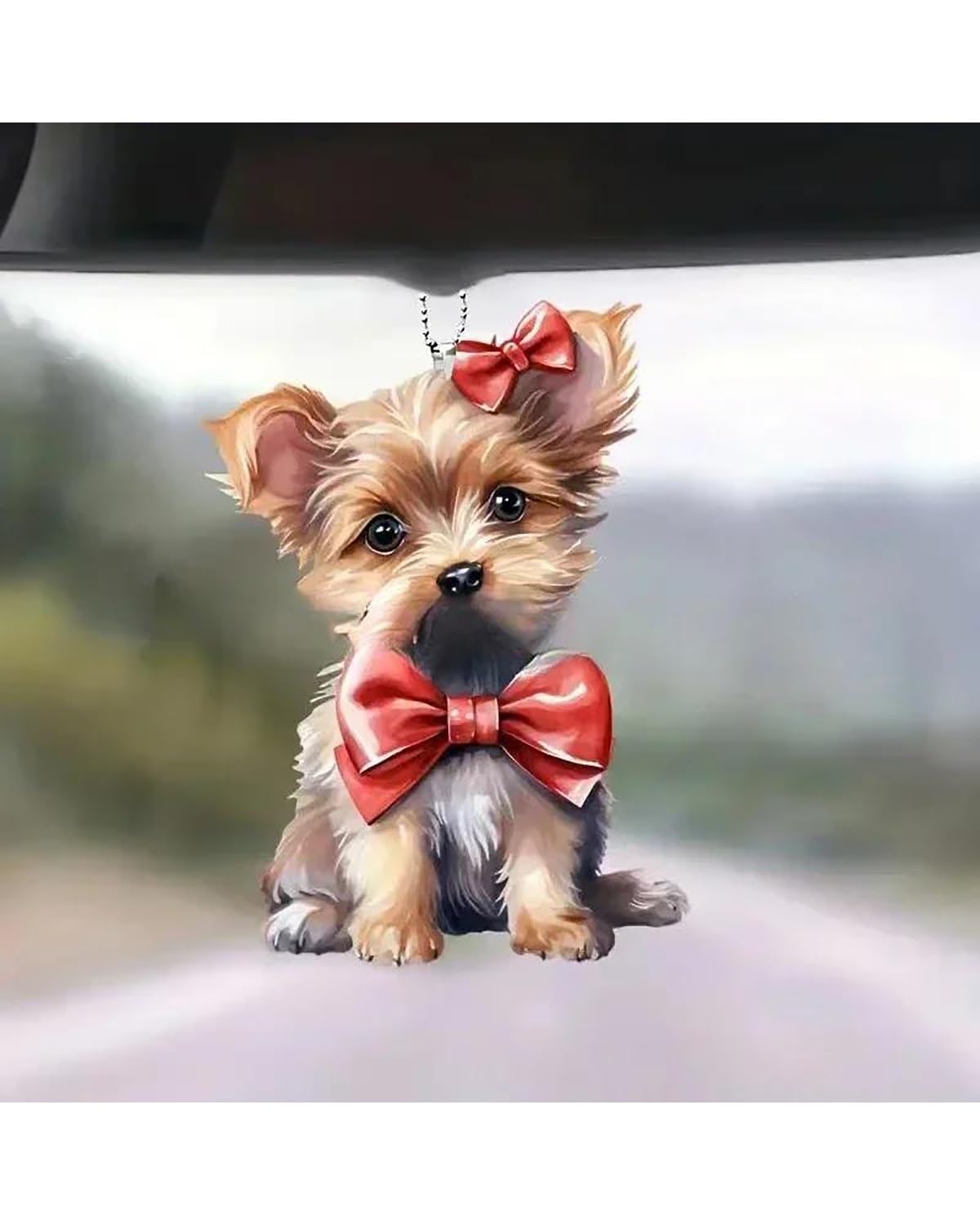 Rückspiegel Anhänger Auto Cute Dog Acrylic Material Flat Car Pendant Car Decorative Accessories Interior Moulding Car Ornaments Hanging Adorns Decors autospiegel anhänger(9) von NLTNJI