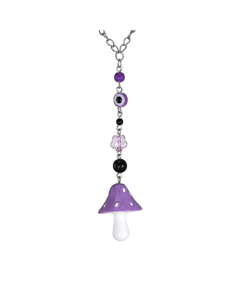 Rückspiegel Anhänger Auto Netter Pilz Bösen Blick Charme Auto Rückspiegel Hängenden Schaukel Anhänger Ornament Geschenk Auto Innen Decoraction Zubehör Frauen autospiegel anhänger(Purple) von NLTNJI