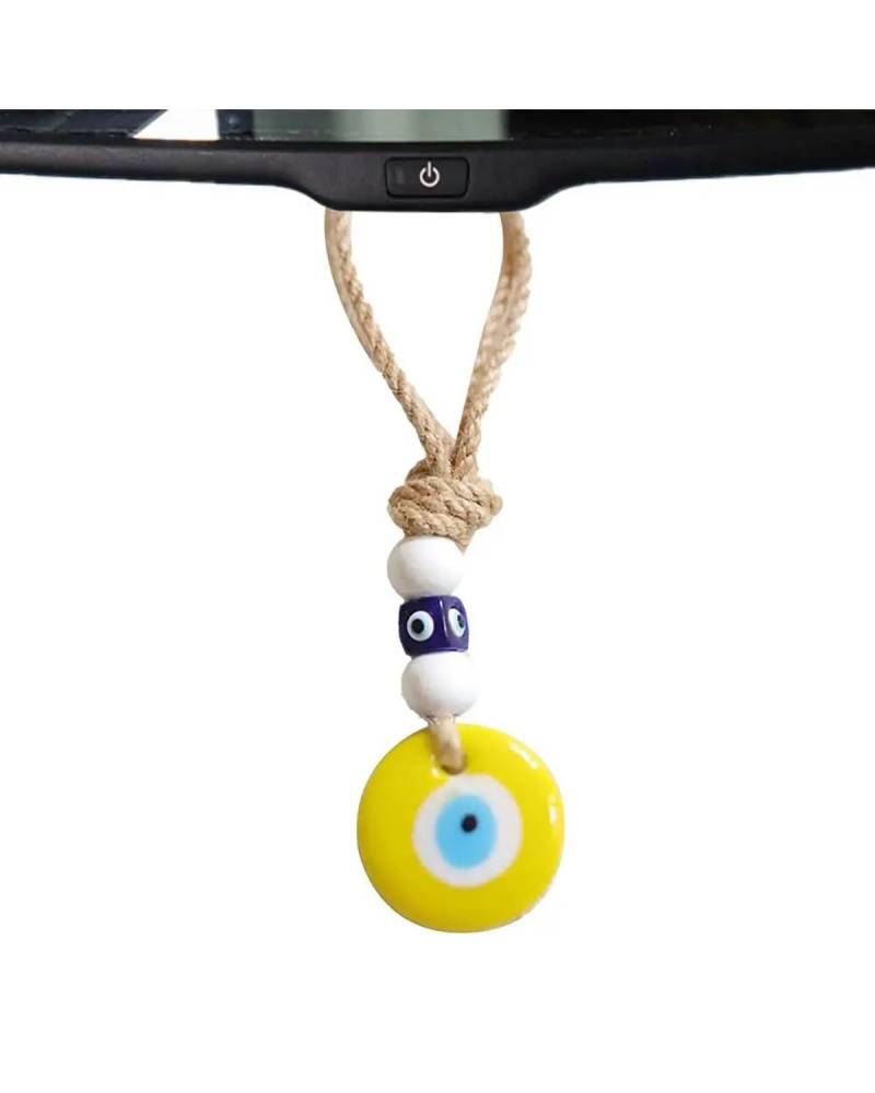 Rückspiegel Anhänger Auto Teufel Blaue Augen Auto Anhänger Evil Eye Rückansicht Auto Ornament Türkisch Blau Evil Eye Anhänger Evil Eye Charm Glück Auto Innen autospiegel anhänger(7) von NLTNJI