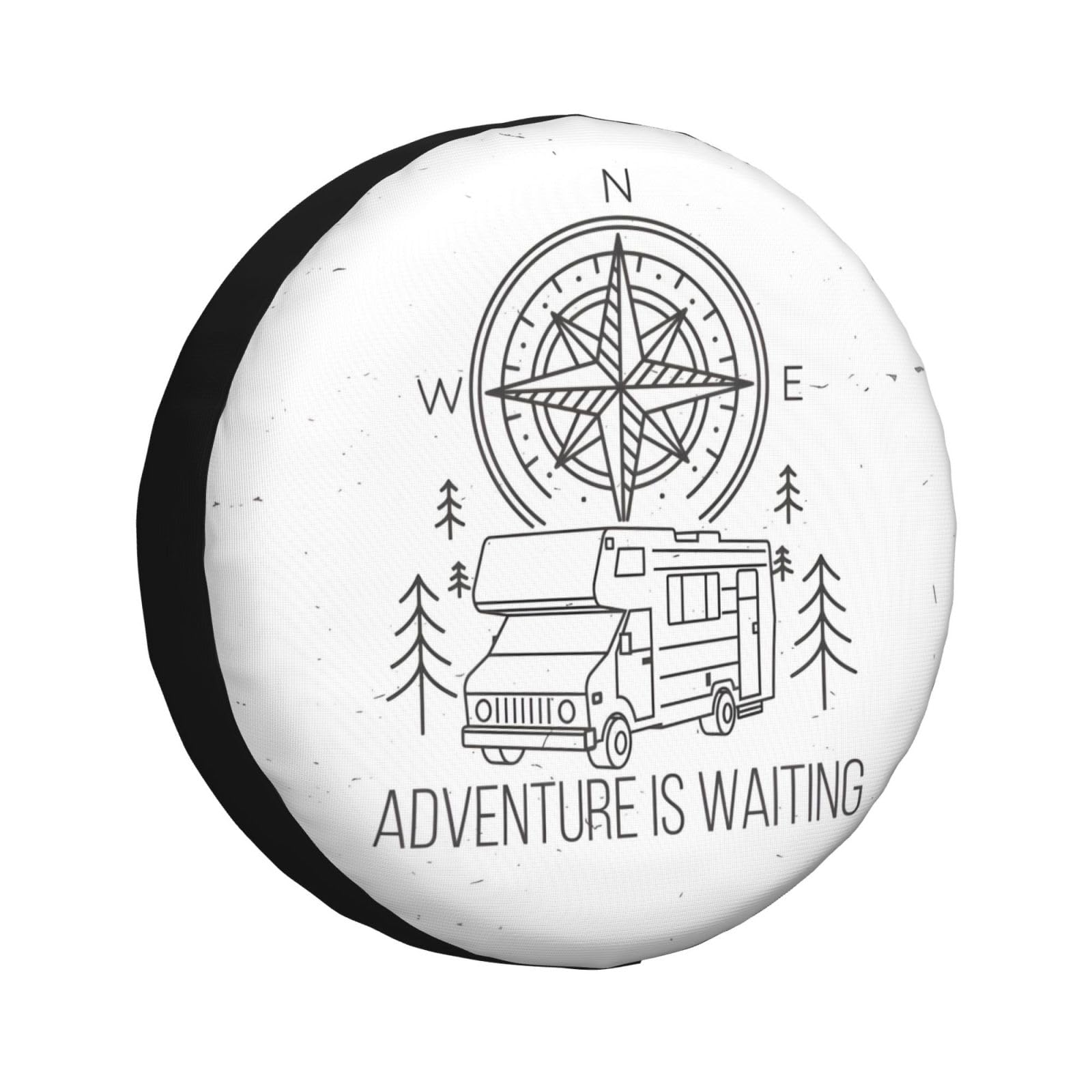 Mountain Adventure Compass Reserveradabdeckung, Radschutz, wetterfest, wasserdicht, staubdicht, Radabdeckung, universell passend für Wohnmobil, SUV, LKW, Camper, Wohnwagen, 14 Zoll von NLWQEKV