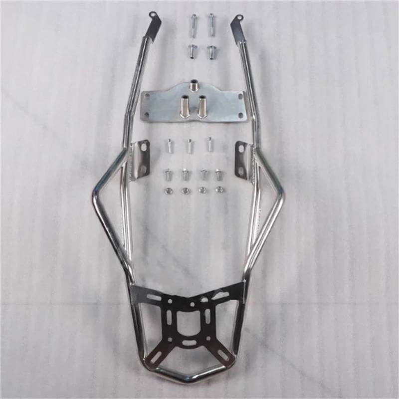 Gepäckträger hinten Motorrad Hinten Schwanz Rack Für CFMOTO 450NK NK450 Hinten Gepäck Halterung Reitstock Regal Motorrad Zubehör(Stainless Steel) von NMBZVE