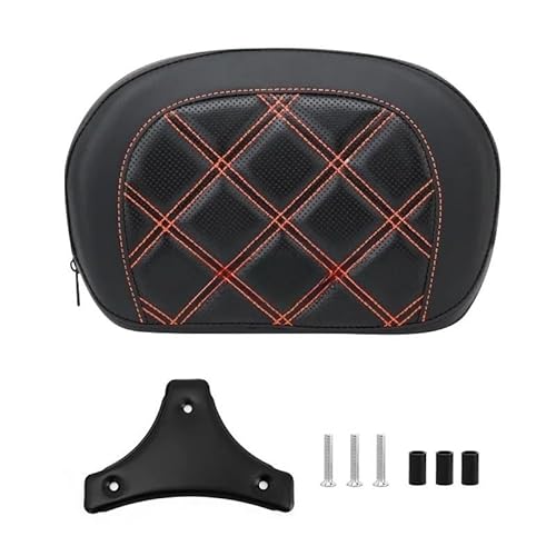 Beifahrer Sitzkissen Rückenlehne Motorrad-Beifahrer-Rückenlehnenpolster Für Ha&rley Für Touring Für Street Für Glide Für Road Für Road Für Glide 1996-später Rückenlehne Rear Seat Cushion von NMHTJ