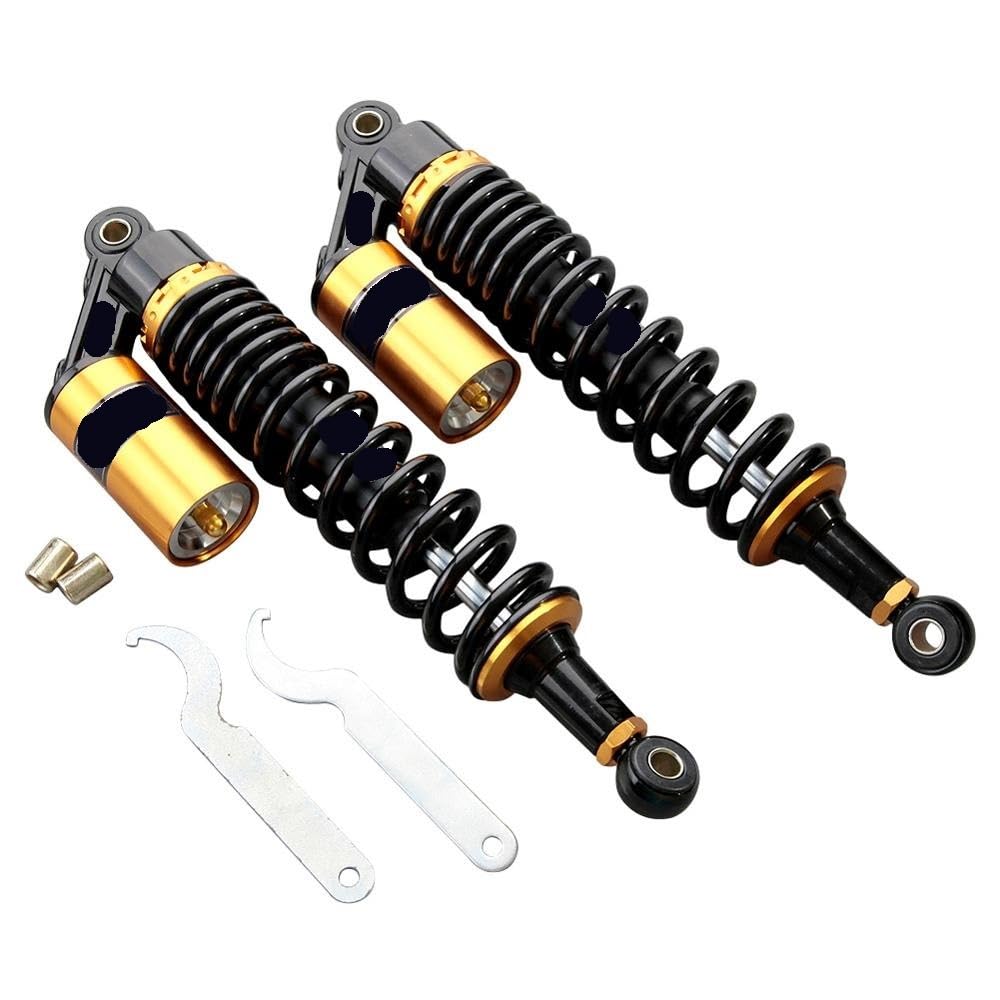 Motorcycle Shock Absorber 2 Stück Luftstoßdämpfer 320 mm 340 mm 375 mm 400 mm Auge/Auge für Roller Gokart Moped Quad für ATV Dirt Street Bikes von NMHTJ