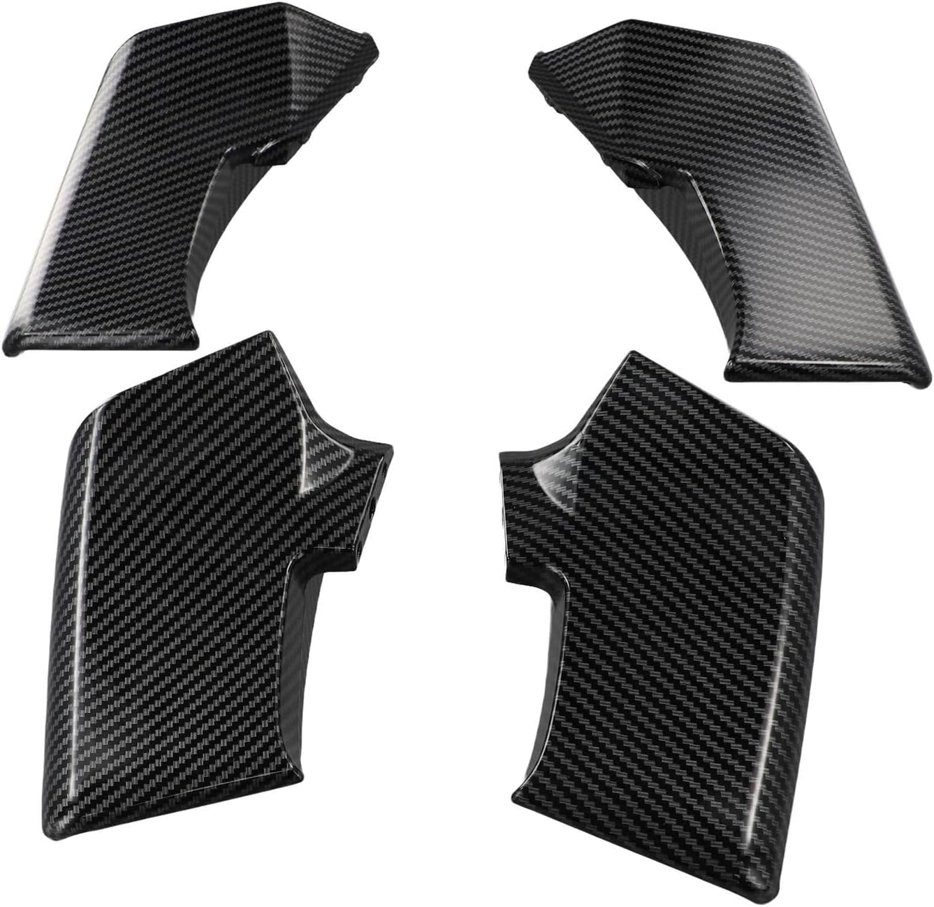 Motorrad Verkleidungs Winglets, Frontspoiler Fxed Winglets Flügel passend fürStreetfighter V4 V4S V4SP 2020–2023,4 Stück Schwarz von NMJHEVX