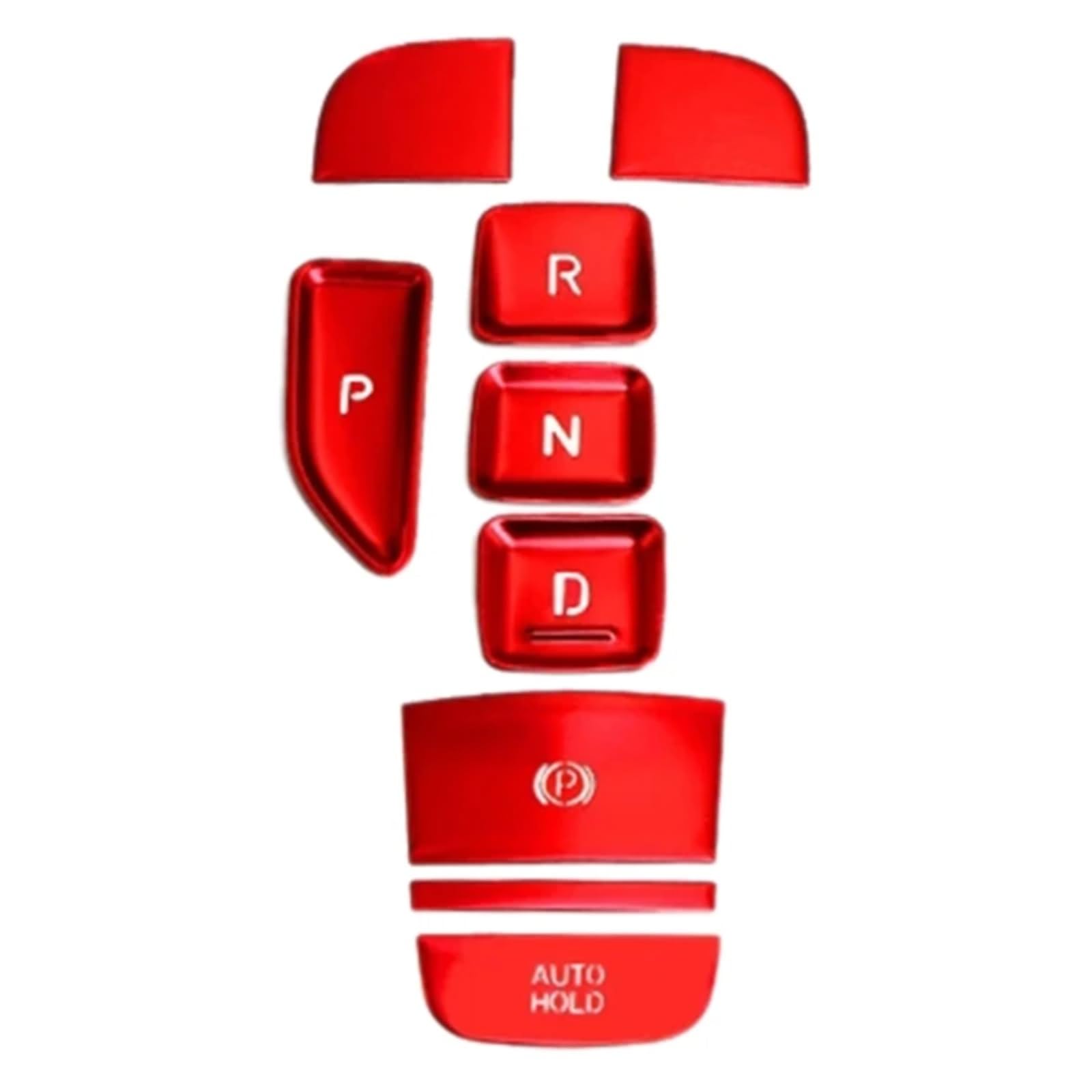 NNBINK Kompatibel Mit Hyundai Für Tucson 2021 2022 Auto-Schalttafel-Tastenaufkleber Zentrale Bedienfeld-Tastendekorationsabdeckung Rotes Autozubehör Paneel Innenraum Dekorativ von NNBINK