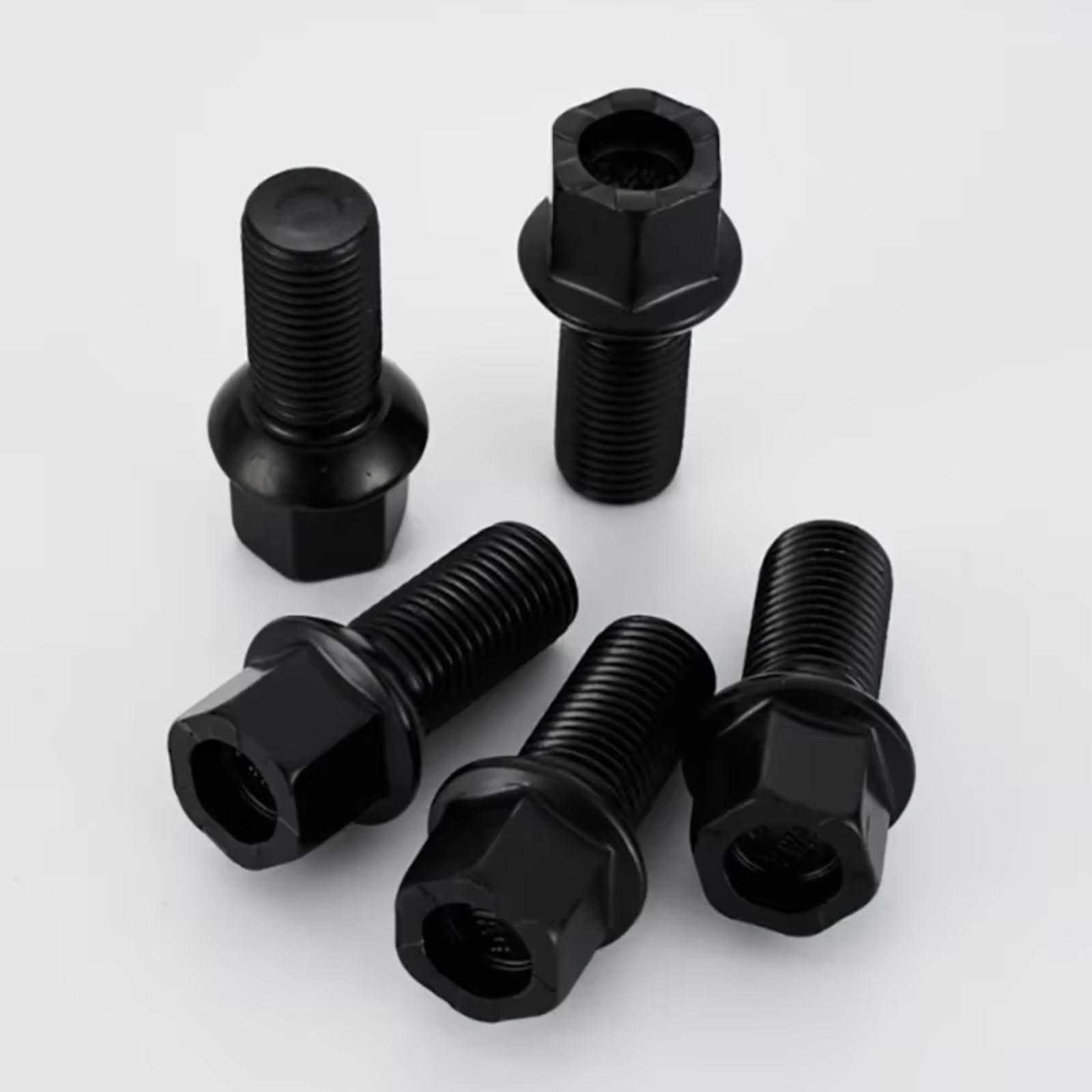 NNBINK Radschrauben Kompatibel Mit A6L Für A4L 4PC M14x1,5 Reifenschraube Radnabenschraube Schraube Reifenschraube Autoreifenschrauben Radschrauben Autozubehör Radmutter(Black) von NNBINK