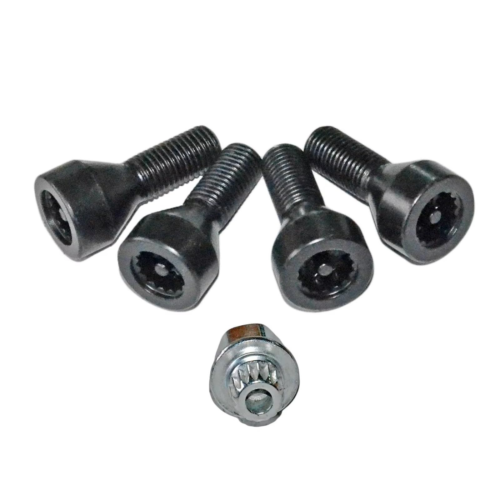 NNBINK Radschrauben Kompatibel Mit Für 325e 1984 1985 1986 1987 M12 X 1,5 Radschloss-Set, Schwarze Radschrauben, Radmutter OEM: 36136786419,36131180882,36136764057 von NNBINK