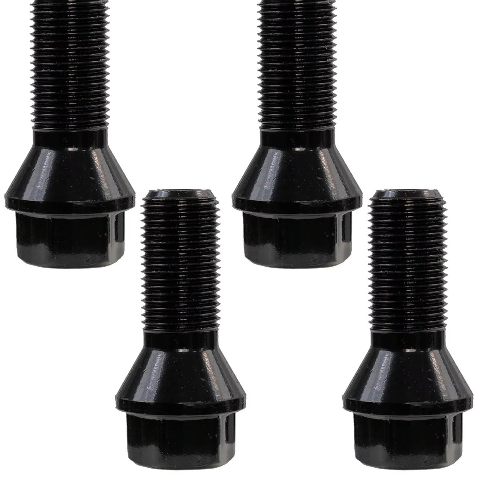 NNBINK Radschrauben Kompatibel Mit X1 X2 X3 X4 X5 X6 E70 E71 F20 F25 320i M8 4Teiliges Auto Radschrauben Muttern Set Aus Schwarzem Stahl, Radzubehörteile, OEM: 36136781151 von NNBINK