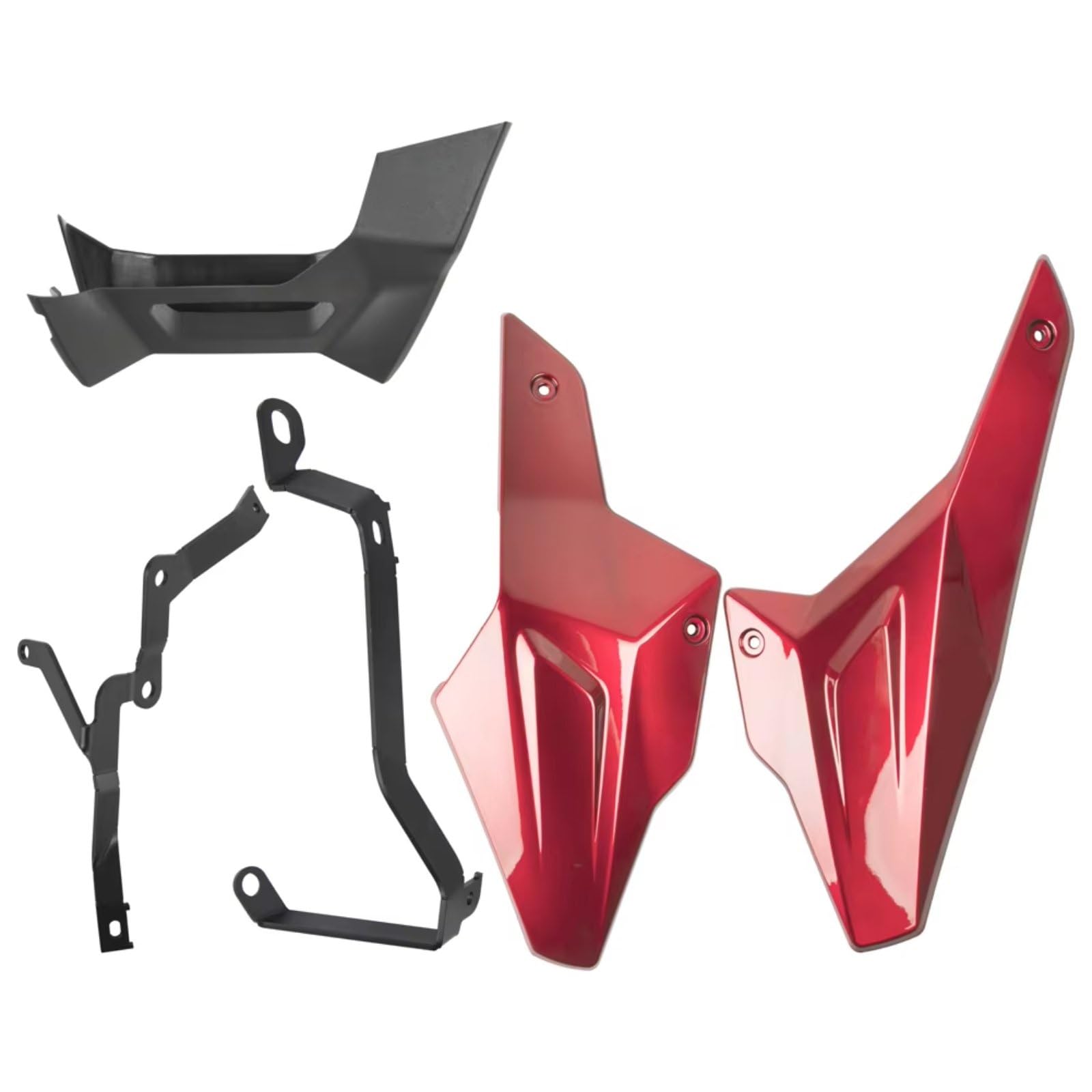 NNJIEUPO Motorrad-Windflügel Für F900R Für 900XR 2020 2021 2022 2023 2024 Niedriger Motor Chassis Schutz Skid Platte Spoiler Abdeckung Bauch Für Pan Schutz Motorrad Zubehör(Red) von NNJIEUPO