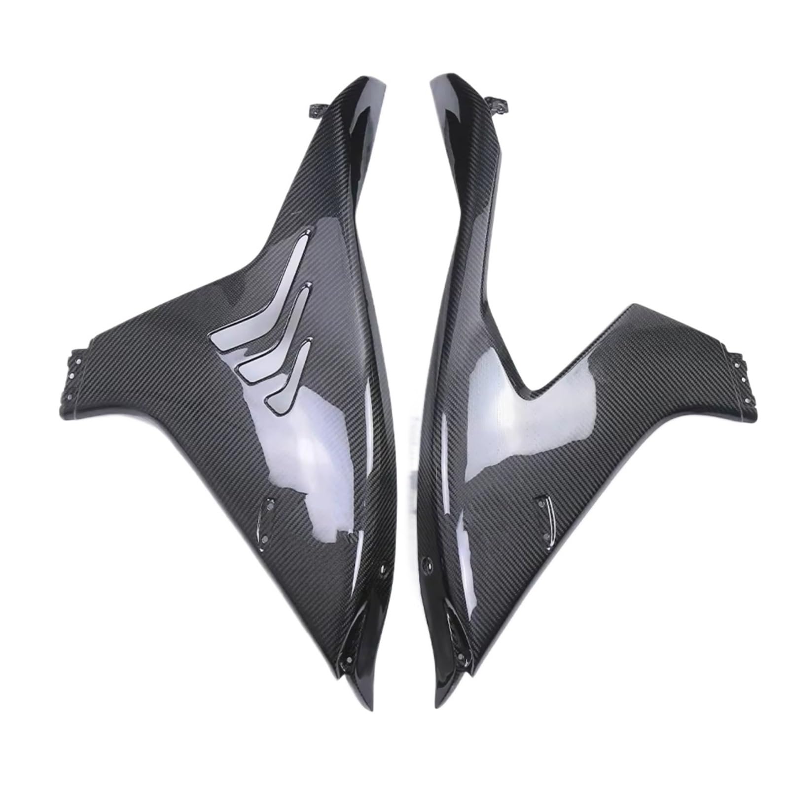 NNJIEUPO Motorrad-Windflügel Für M1000RR 2023 2024 Motorrad Winglets Verkleidungen Links Rechts Spoiler Seitenteile Motorrad Zubehör Motorrad Ersatzteile(Twill Weave Glossy) von NNJIEUPO