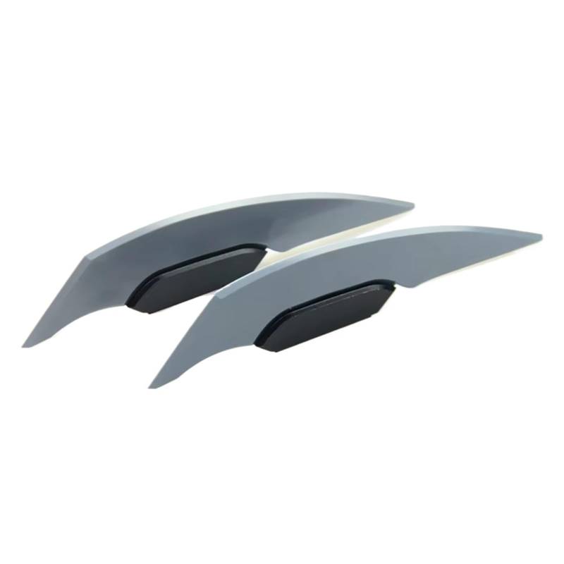 NNJIEUPO Motorrad-Windflügel Für Motorrad-Roller-Zubehör 2 Stück Universal-Motorrad-Winglet Aerodynamischer Spoiler Für Flügel Seitenspoiler-Aufkleber Dynamisch Für Flügel(Gray) von NNJIEUPO