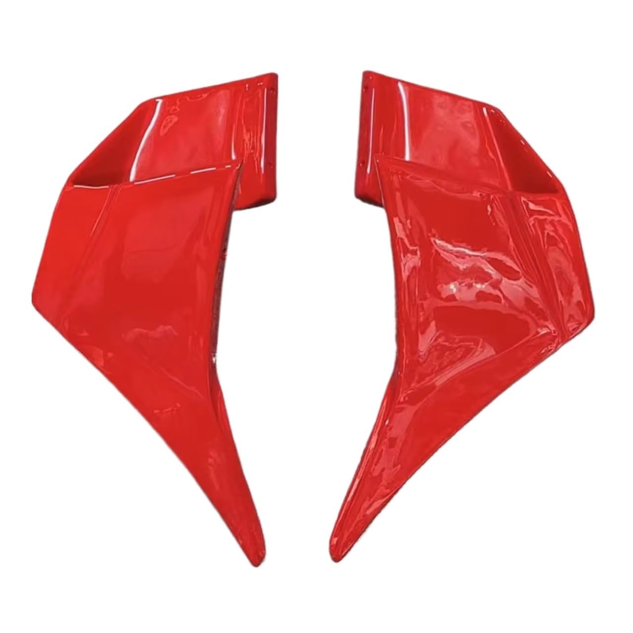 NNJIEUPO Motorrad-Windflügel Für Ninja400 2018 2019 2020 2021 2022 2023 Motorrad Verkleidung Aerodynamische Winglet Windschutzscheibe Spoiler Feste Für Flügel Wind(Red) von NNJIEUPO