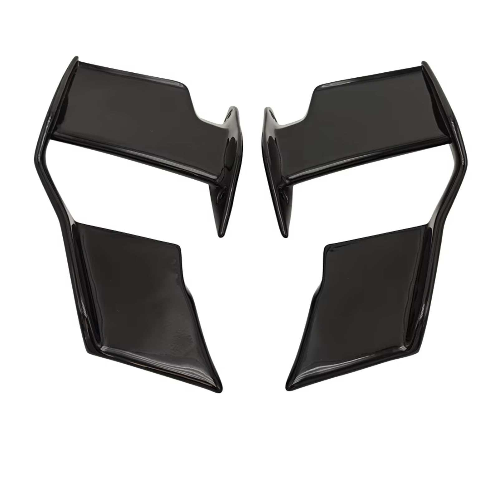 NNJIEUPO Motorrad-Windflügel Für S1000R 2021 2022 2023 2024 Für M1000R 2021 2022 2023 2024 Motorrad Aerodynamische Seite Spoiler Verkleidung Feste Für Flügel Kit(Black) von NNJIEUPO