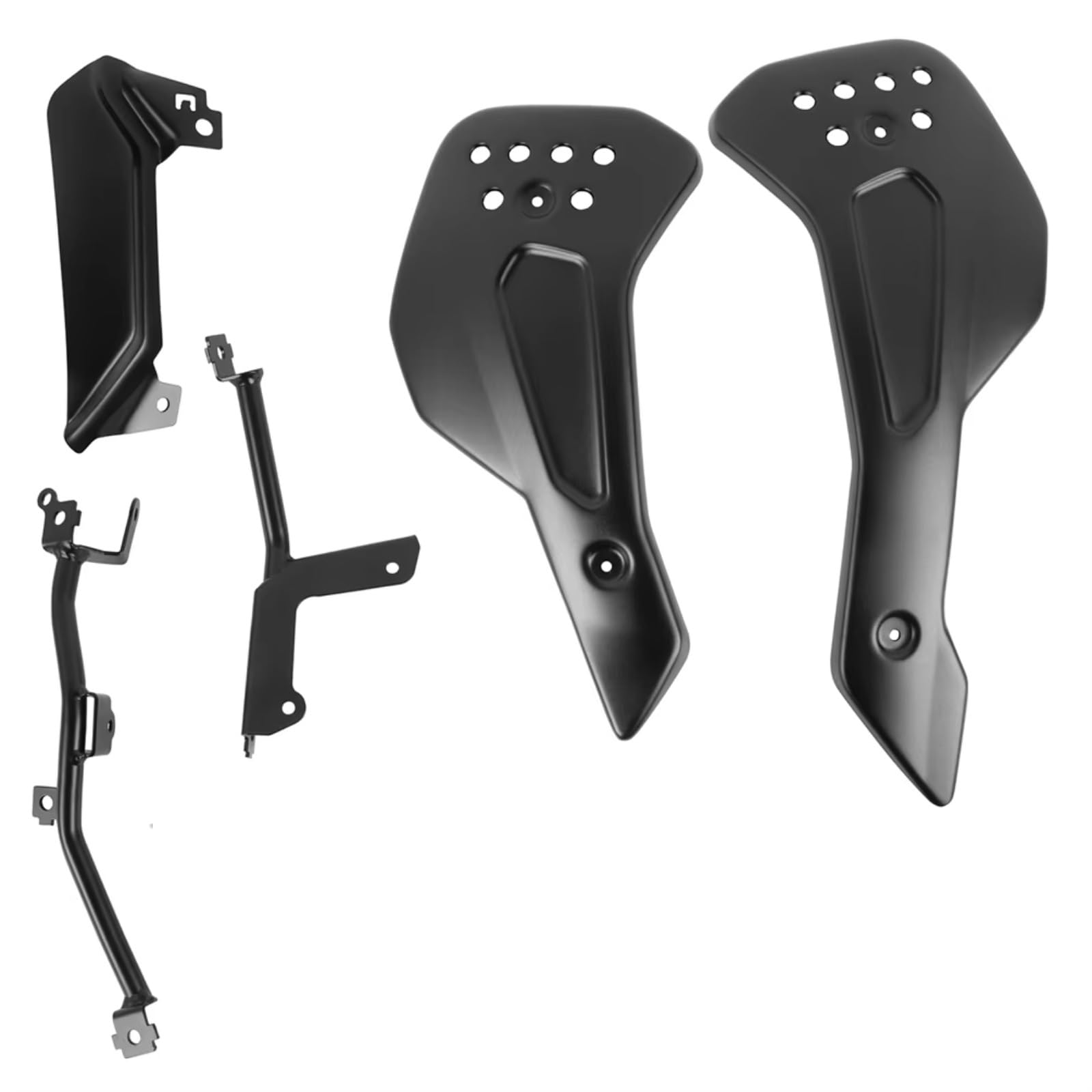 NNJIEUPO Motorrad-Windflügel Für Trident660 2021 2022 2023 Motorrad Motor Spoiler Bauch Für Pan Untere Verkleidung Körper Kit Motorrad Zubehör(Black) von NNJIEUPO