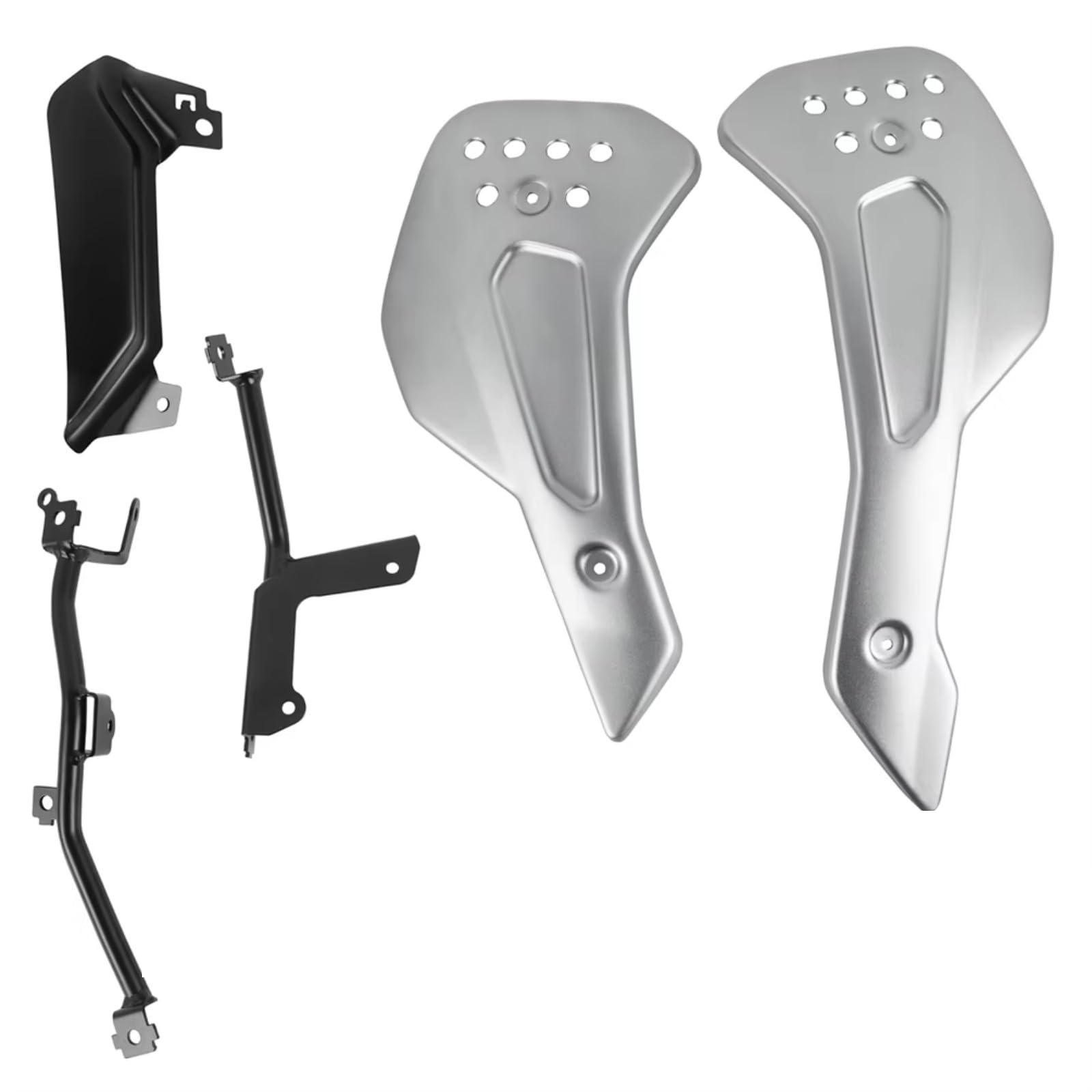 NNJIEUPO Motorrad-Windflügel Für Trident660 2021 2022 2023 Motorrad Motor Spoiler Bauch Für Pan Untere Verkleidung Körper Kit Motorrad Zubehör(Titanium) von NNJIEUPO