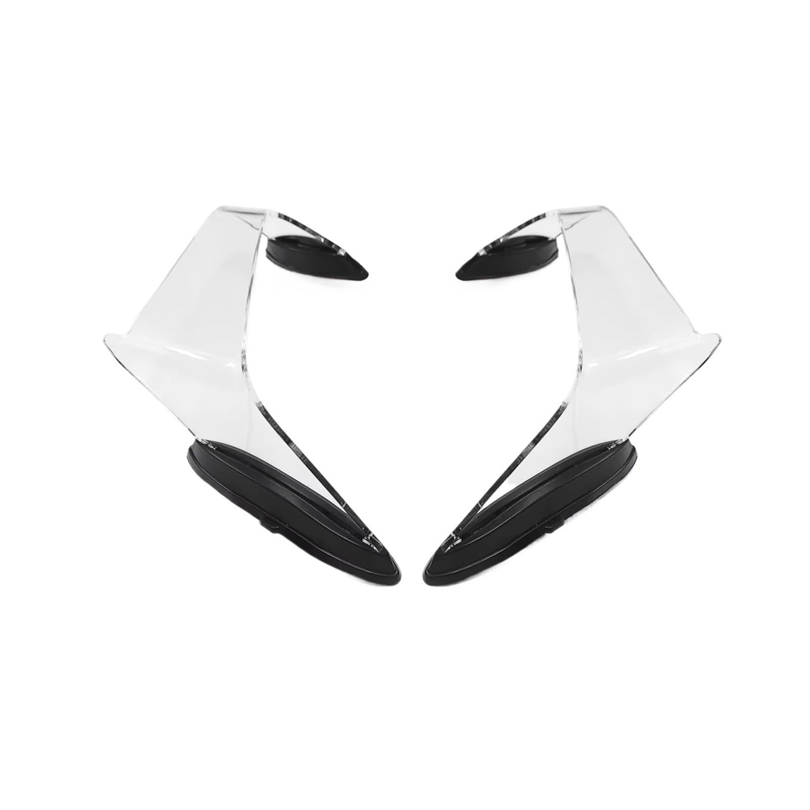 NNJIEUPO Motorrad-Windflügel Für ZX-10R 2021 2022 2023 2024 2025 Motorrad Fest Für Flügel Seite Spoiler Aerodynamisch Für Flügel Motorrad Zubehör(Transparent) von NNJIEUPO