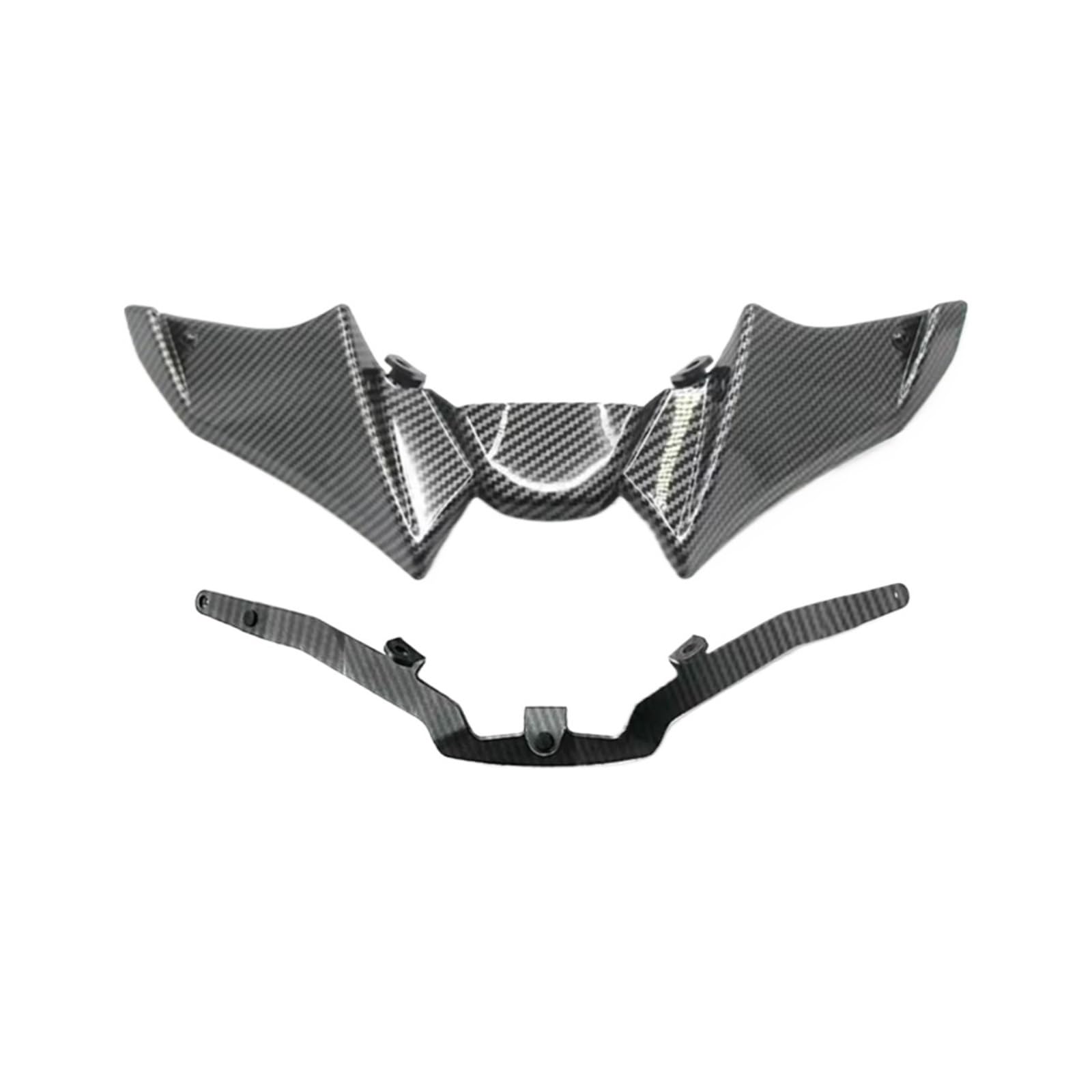 NNJIEUPO Motorrad-Windflügel Kompatibel Mit Yamaha Für MT-09 Für MT-09 SP 2021 2022 2023 Motorradteile Für Nackten Frontspoiler Winglet Aerodynamik Für Wing Kit Spoiler(Carbon Fiber Look) von NNJIEUPO