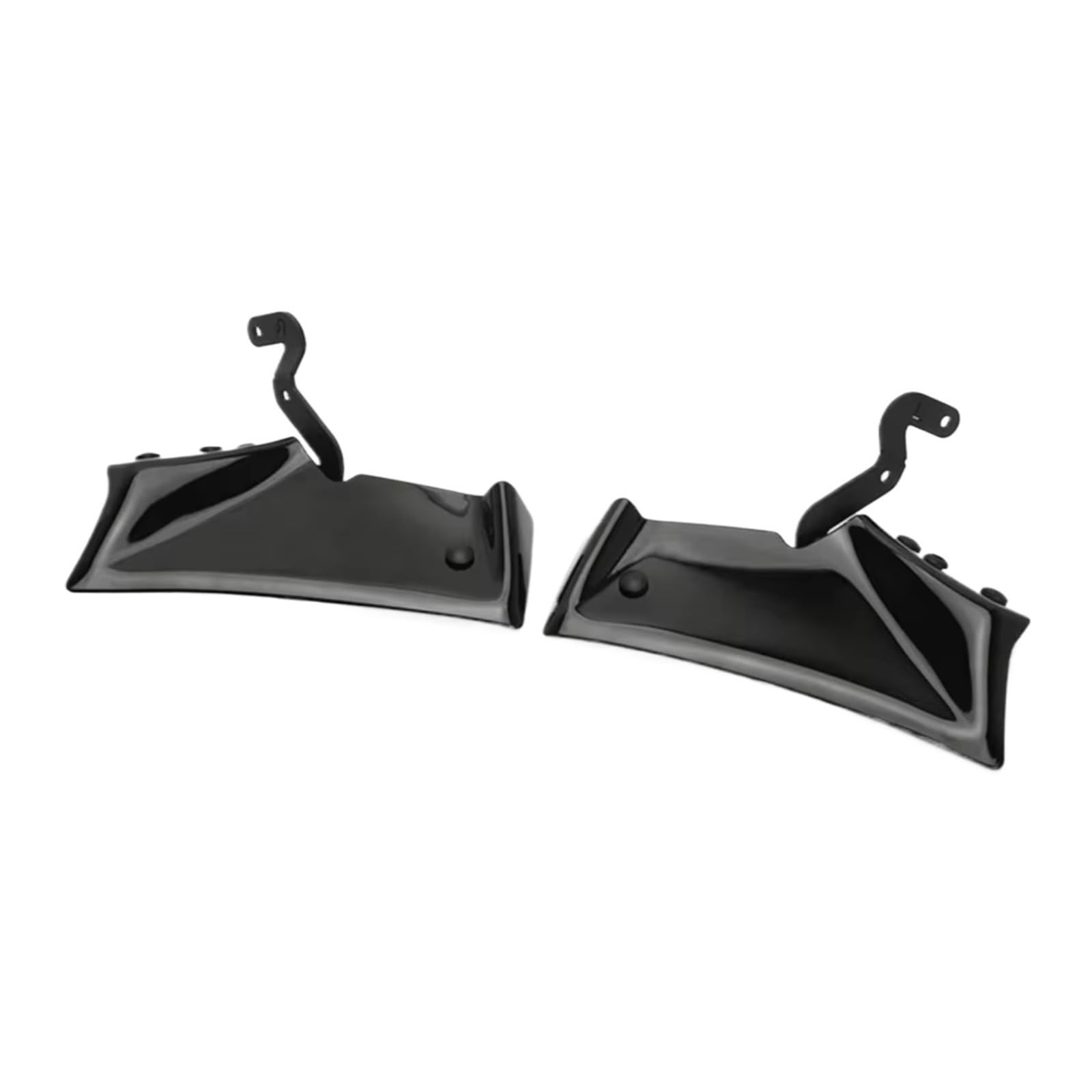 NNJIEUPO Motorrad-Windflügel Kompatibel Mit Yamaha Für MT-10 Für Mt10 SP 2022 2023 2024 Motorrad-Vorderrad-Kotflügel Schnabel Nase Downforce-Gugel Spoiler-Abdeckung(Bright Black) von NNJIEUPO