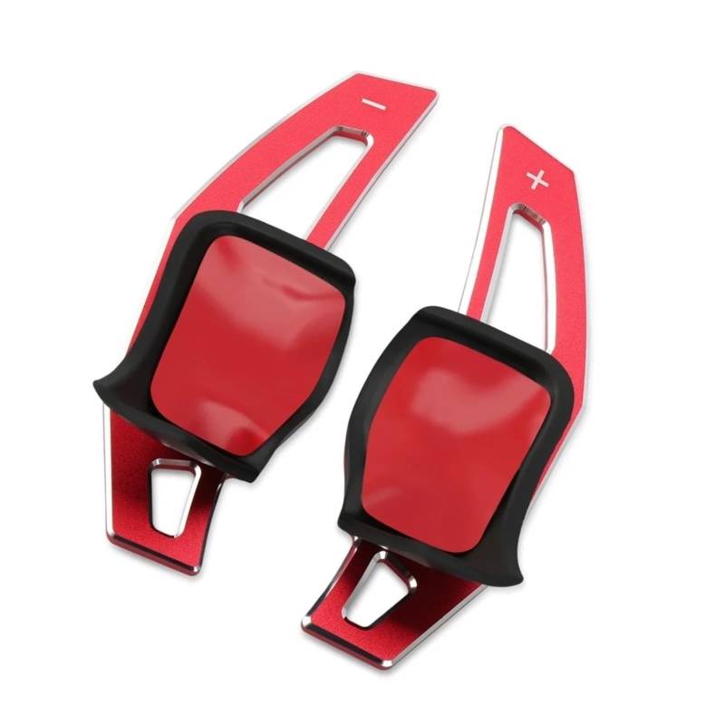 NNJIEUPO Schaltwippen Kompatibel Mit Seat Für Leon 2009 2010 2011 2012 2013 2014 Autoverkleidungszubehör Schaltwippenverlängerung Lenkrad-Schaltwippen(Red) von NNJIEUPO