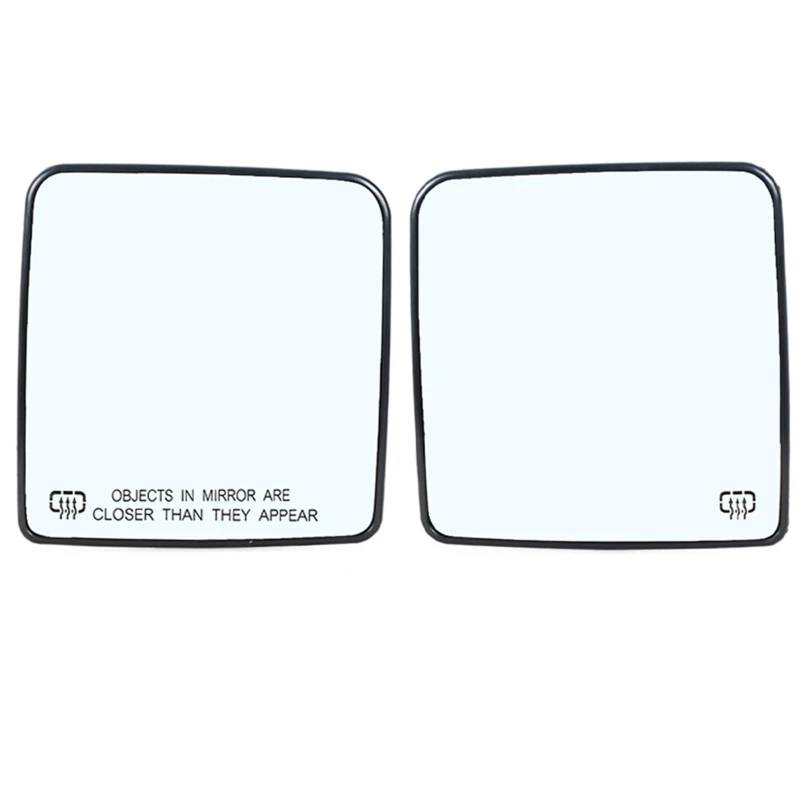 NNJIEUPO Umkehrlinse Spiegel Kompatibel Mit Jeep Für Wrangler 2012-2017 Autozubehör Seitlicher Rückspiegel Beheizt Weitwinkelansicht Blendfreie Spiegel Mit Blauen Glaslinsen(White,1 Pair) von NNJIEUPO