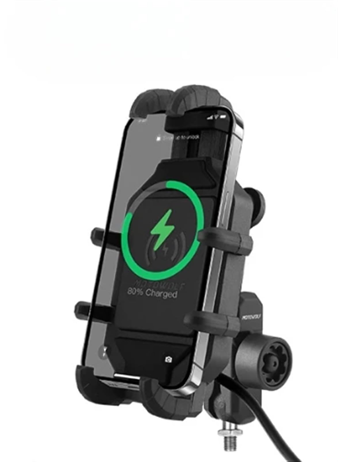 Cradle 3.0 Schnellladegerät GPS Moto-Unterstützung Handy-Lenkerhalterung for 4-7-Zoll-Telefon Motorrad Drahtlose Lade-Telefonhalterung(Charger - Nut Type) von NNYIMJ