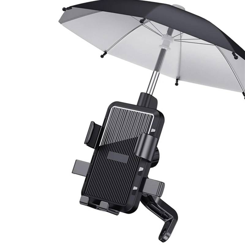 Telefon Clip Lenker Halterung Mit Regenschirm Otorcycle Handy Halter Lenker Ständer Telefon Halterung Fahrrad Im Freien(Rearview Umbrella) von NNYIMJ