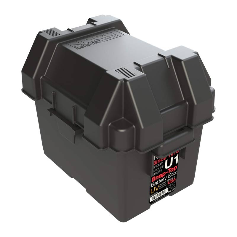 NOCO Snap-Top HM082BKS Batteriebox, Gruppe U1 12V Outdoor wasserdichte Batteriebox für Rasen und Garten, Traktor und Elektrobatterien von NOCO