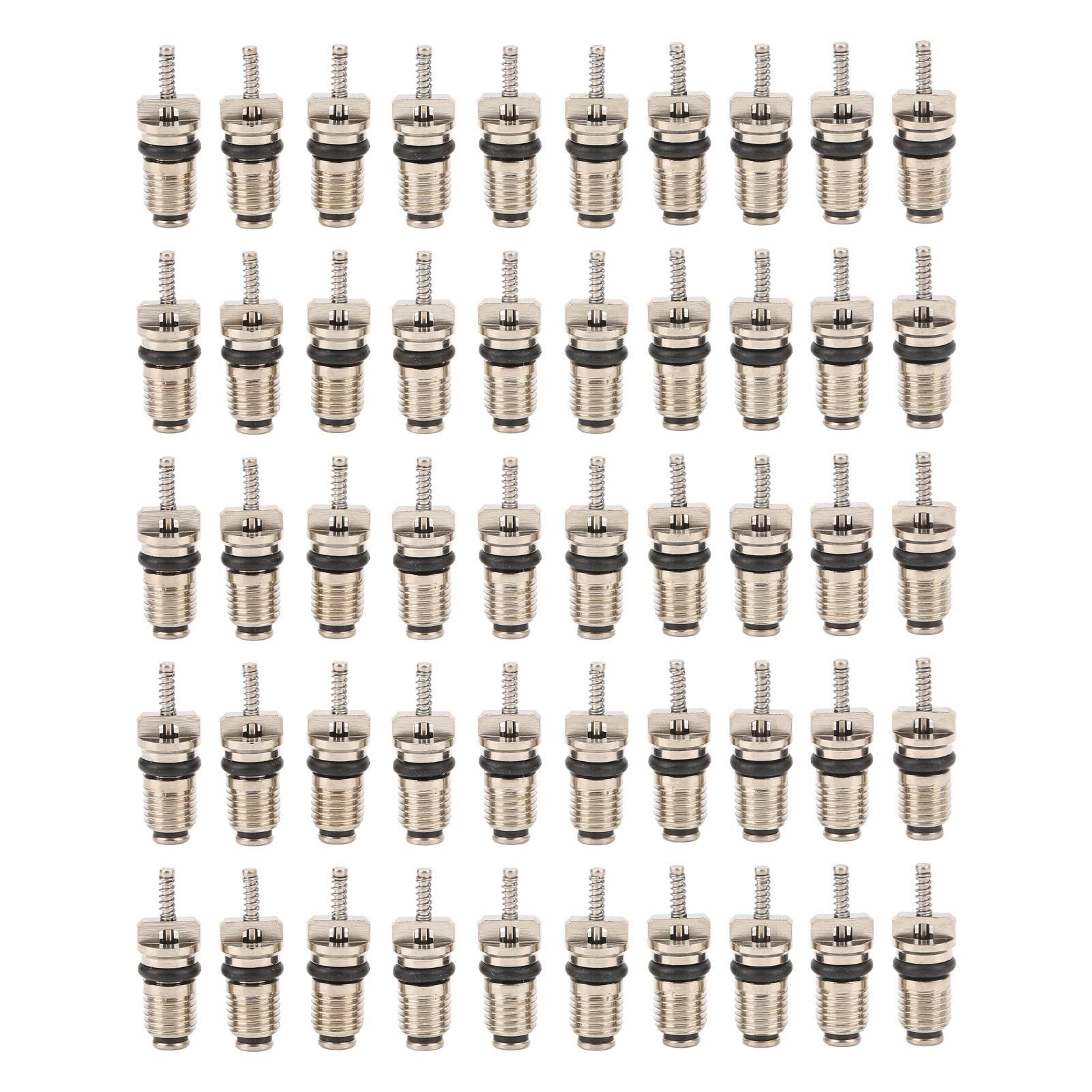 NOENNULL AC-Ventilkern-Set, 50 Stück, Klimaanlage, Ventilkern, Auto-AC-System, Hochdruck-Ventilschaftkern für die R134-Serie von NOENNULL