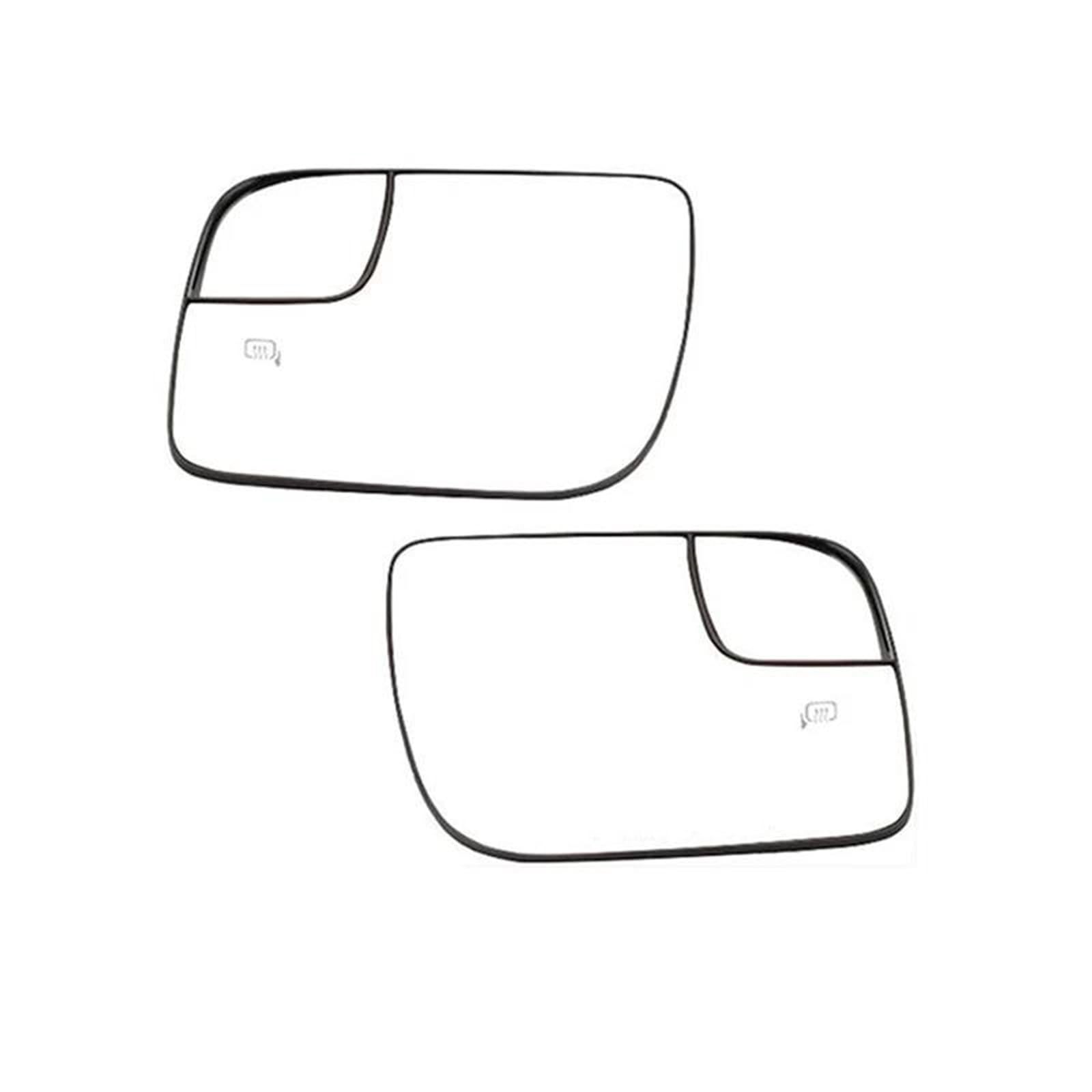 Außenspiegel Für Ford Für Explorer 2011-2019 Klar Beheizte Flügel Hinten Spiegel Glas Links Rechts Außenspiegel Spiegelglas(1 Pair) von NOKRGQW