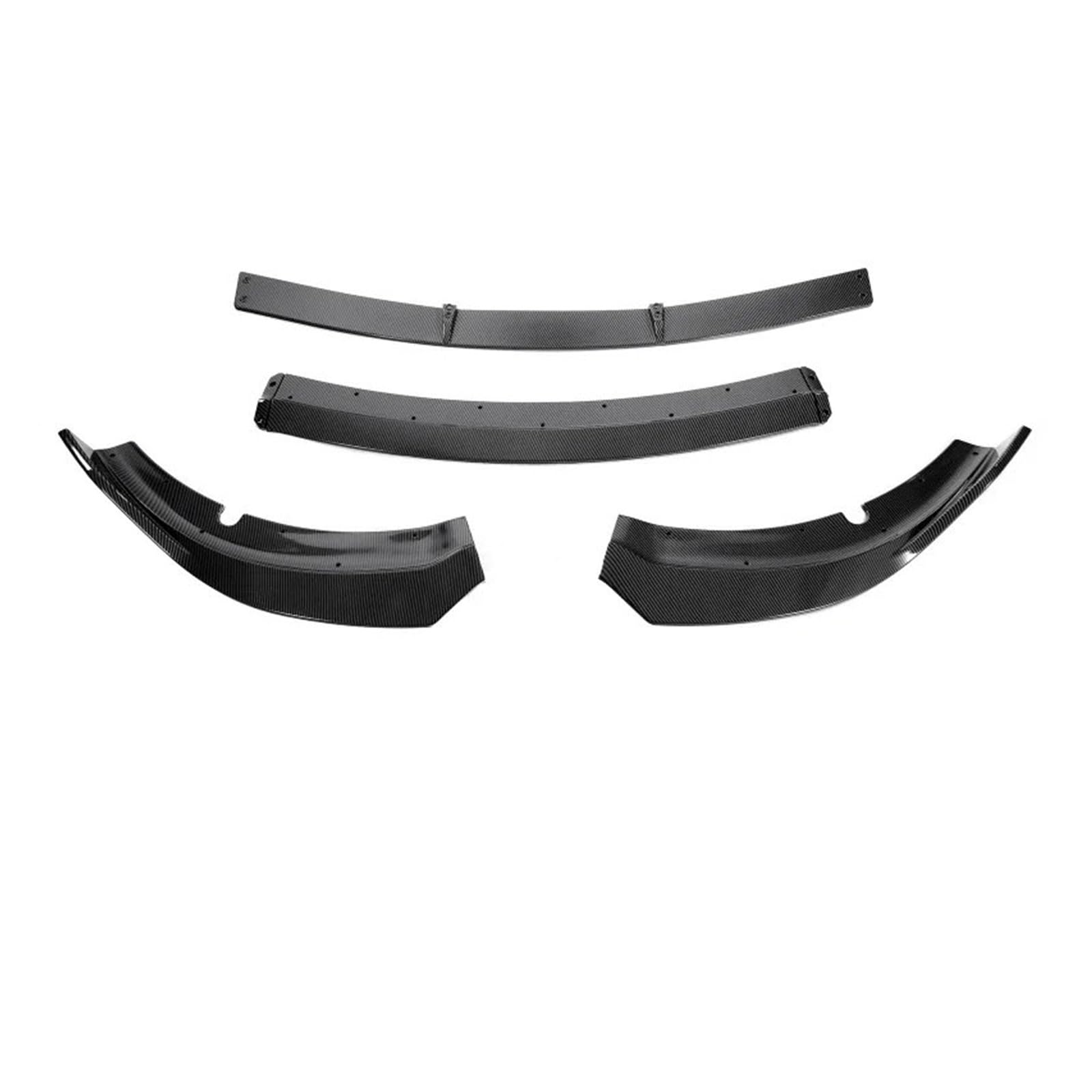 Frontspoiler Frontlippe Für Dodge Für Ladegerät Für SRT 2015-2020 4 Stücke Auto Vorderen Stoßfänger Lip Spoiler Splitter Körper Kit Frontstoßstange Spoiler(Carbon Fiber) von NOKRGQW