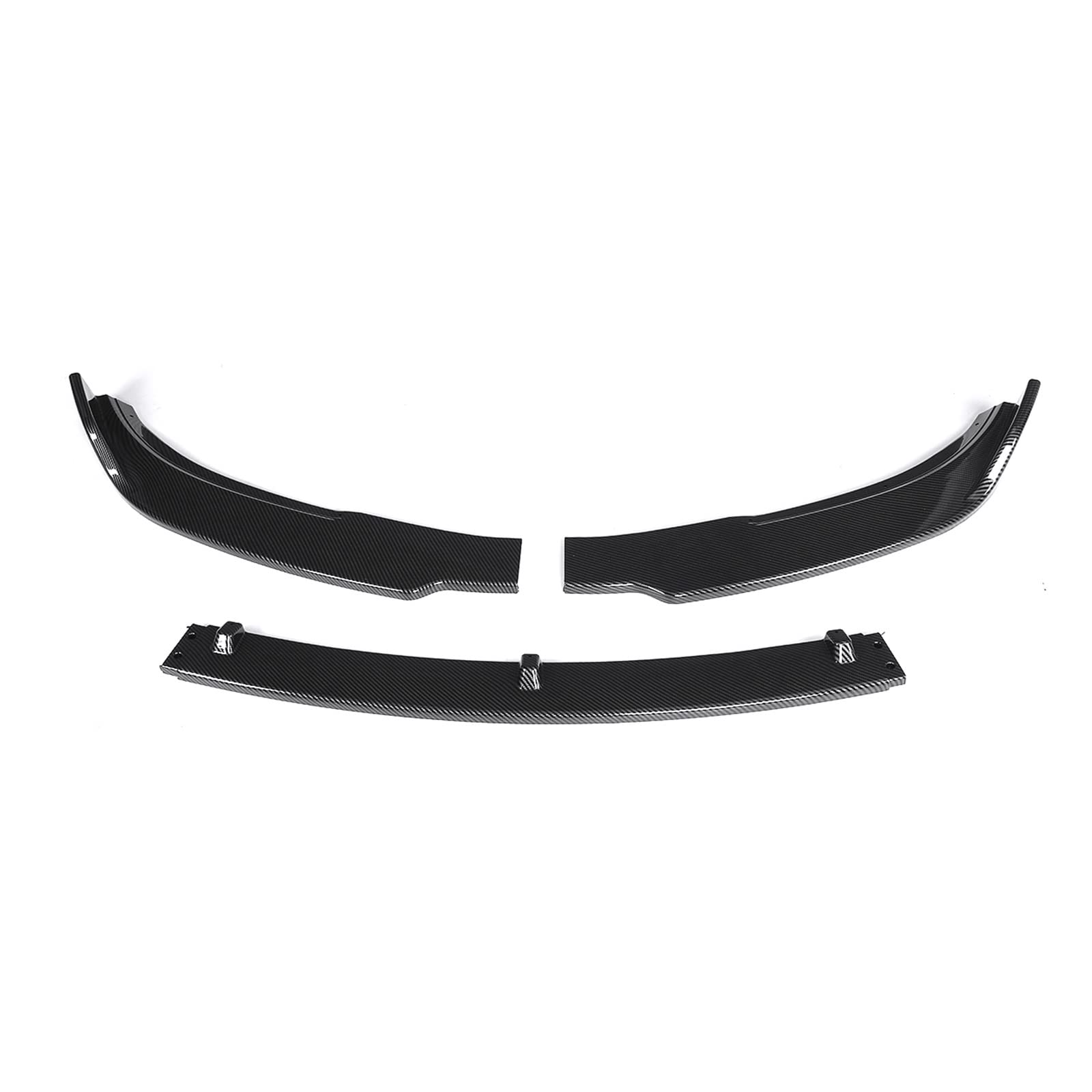 Frontspoiler Frontlippe Für Tesla Für Modell 3 Für Limousine 2016-2019 3Pcs Auto Front Stoßstange Splitter Lip Body Kit Spoiler Diffusor Schutz Frontstoßstange Spoiler(Carbon Fiber Look) von NOKRGQW