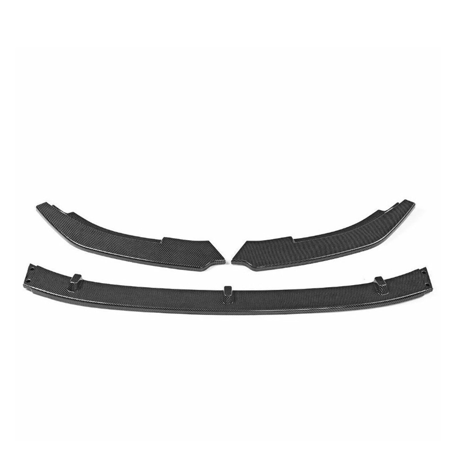 Frontspoiler Frontlippe Für VW Für Golf 6 Für MK6 Für GTI Für GTD 2009-2013 3PCS Front Lip Diffusor Spoiler Körper Kits Front Rock Diffusor Frontstoßstange Spoiler(Carbon Fiber Style) von NOKRGQW