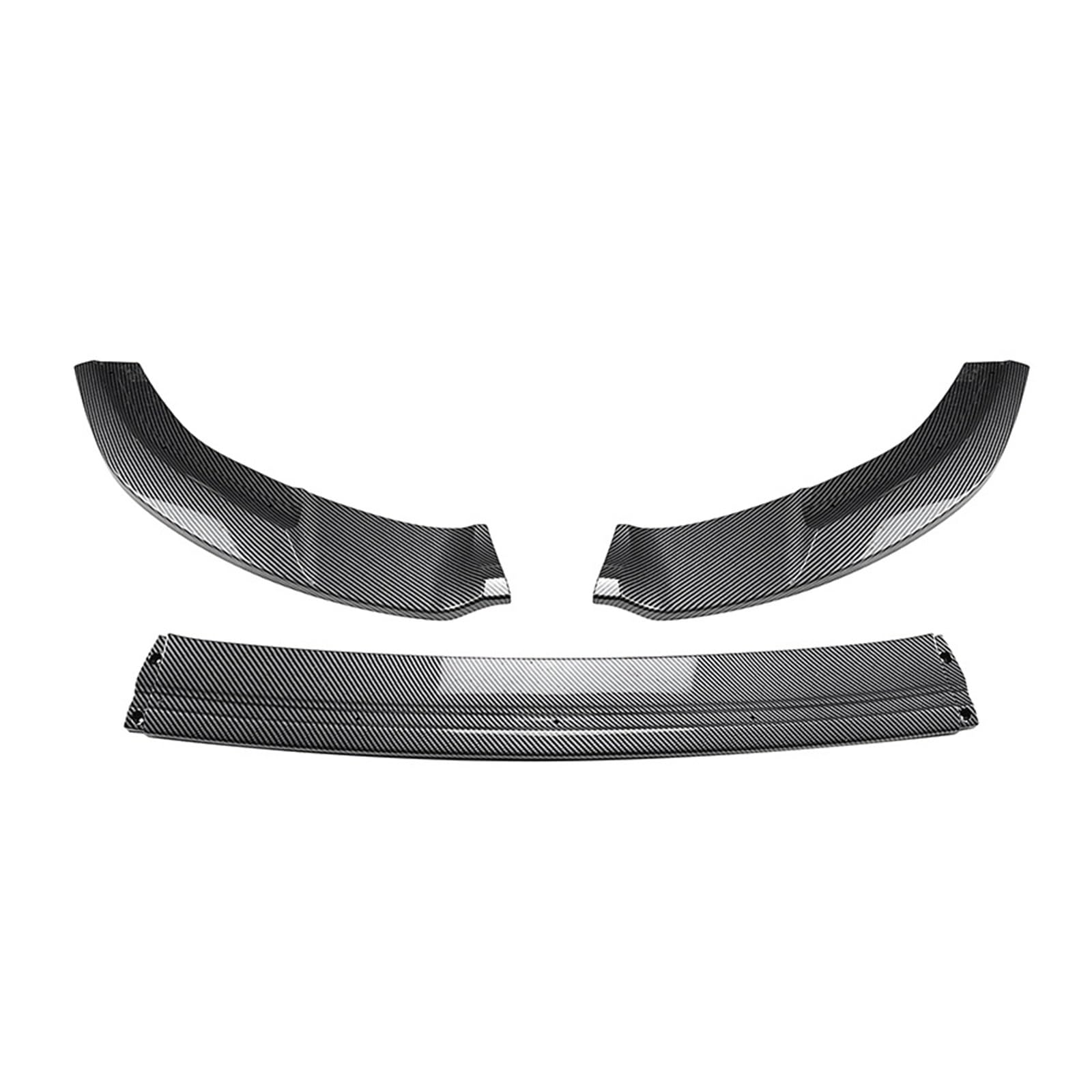 Frontspoiler Frontlippe Für VW Für Golf 7 Für MK7 Für GTI Für R Für GTD Für GTE 2012-2018 3x Frontschürze Lip Spoiler Diffusor Seite Stoßstange Frontstoßstange Spoiler(Carbon Look) von NOKRGQW