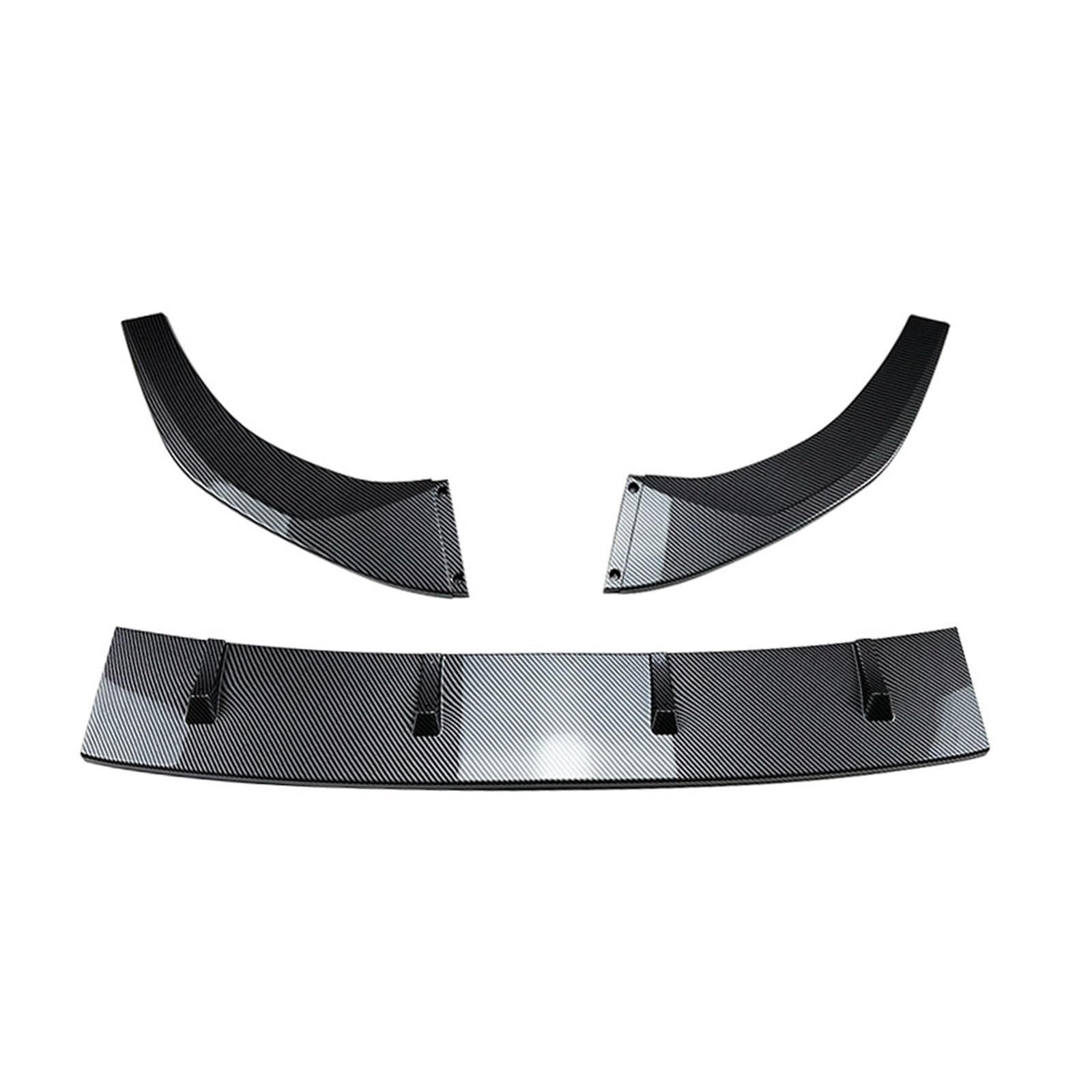 Frontspoiler Frontlippe Für VW Für Golf 8 Für MK8 Für GTI Für R Für GTE Für GTD 3 Stück Front Lip Spoiler Diffusor Stoßstange Körper Kit Frontstoßstange Spoiler(Carbon Look) von NOKRGQW