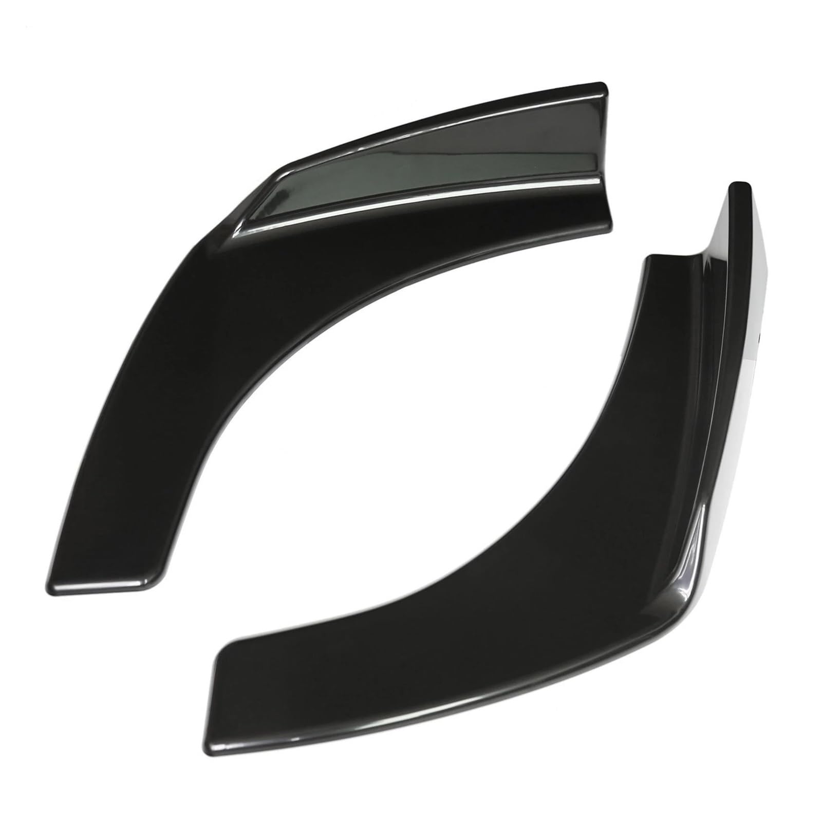 Frontstoßstange Spoiler 2 STÜCKE Universal Frontstoßstange Lip Splitter Diffusor Winglets Für Auto Auto Stoßstange Splitter Spoiler Anti Scratch Protector Front Spoiler Lippe(Glossy Black) von NOKRGQW