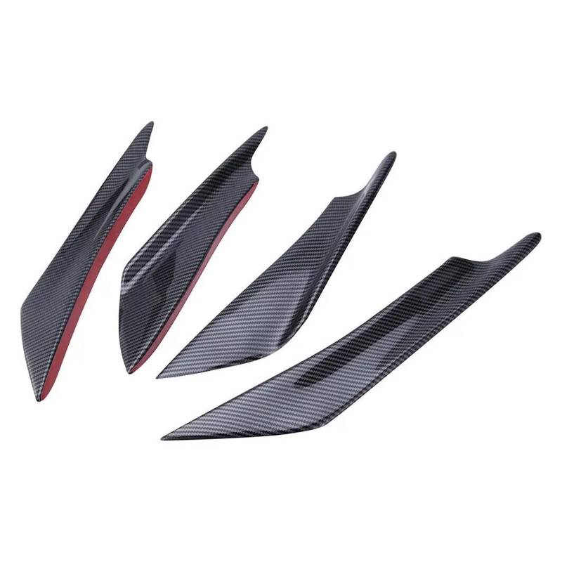 Frontstoßstange Spoiler 4 STÜCKE Für Mitsubishi Für Lancer Für EVO 2002-2017 Auto Vorderen Stoßfänger Canard Splitter Lip Splitter Flossen Diffusor Schutz Körper Spoiler Front Spoiler Lippe von NOKRGQW