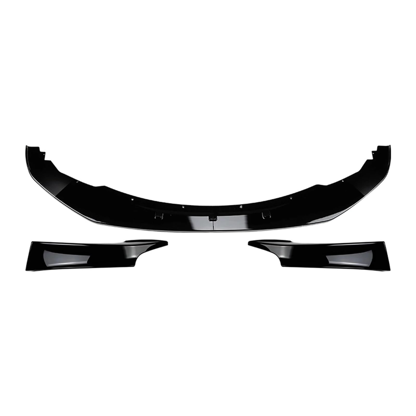 Frontstoßstange Spoiler Für 1er F20 F21 Sport 2011-2015 118i 120i Carbn Fiber Look Frontstoßstange Splitter Blade Lippe + Seitenspoilerabdeckung Zierleiste Front Spoiler Lippe(Glossy Black) von NOKRGQW