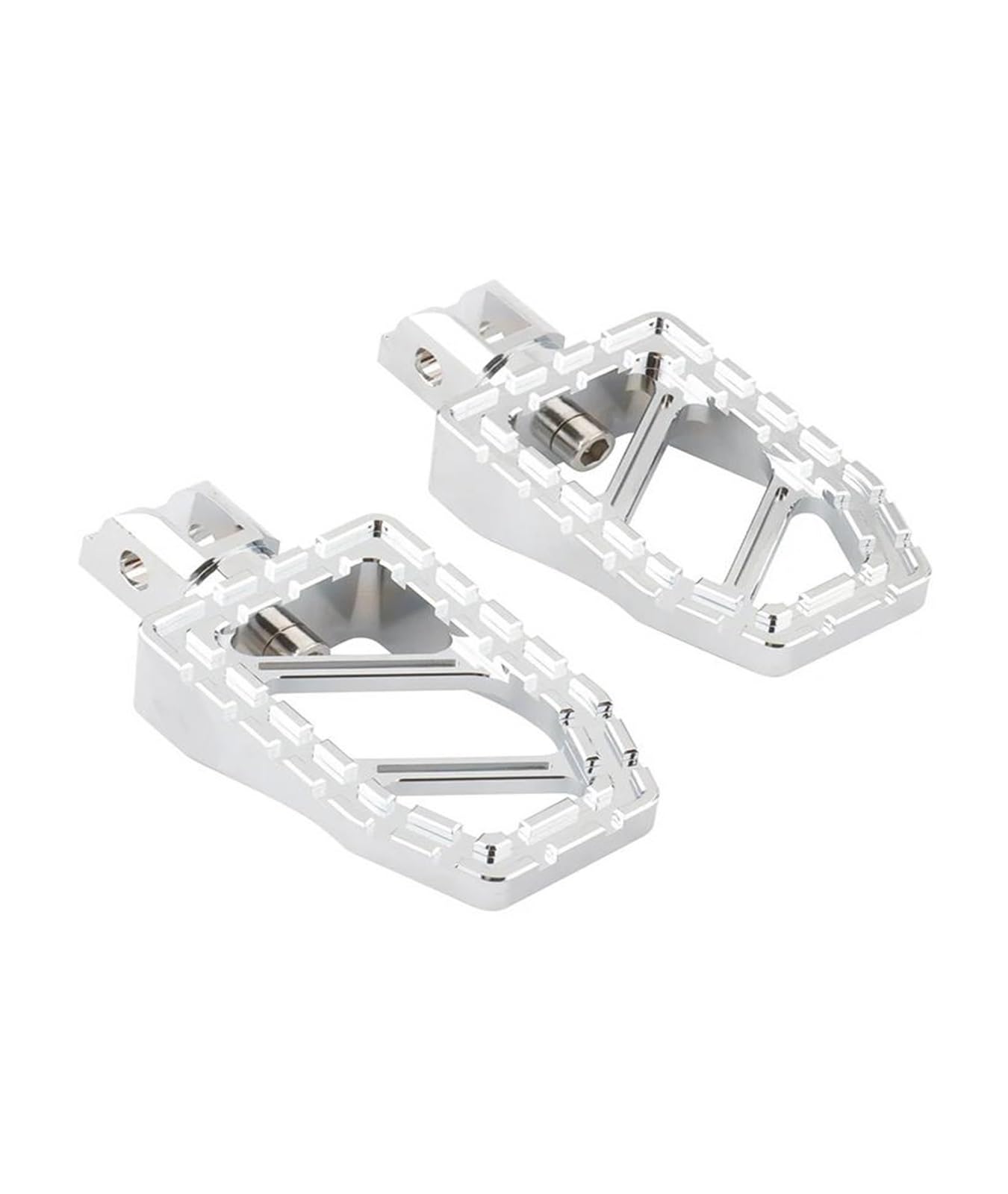 Fußrasten Motorrad Für Softail Für Fatboy Für Street Für Bob Breakout Für Deluxe Low Rider Slim 2018-2022 MX Fußstütze Pedal Fußrasten Riot Dielen Motorrad Fußrasten(Chrome pegs) von NOKRGQW