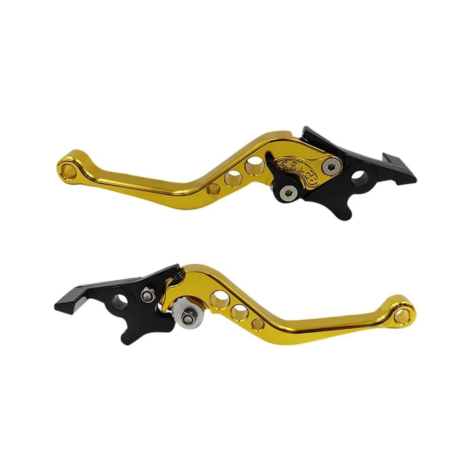 Kupplungshebel Motorrad 2 Stücke Universal CNC Legierung Motorrad Bremsgriff Einstellbare Größe Moto Motorrad Modifikation Kupplung Trommel Bremshebel Griff Motorrad-Bremshebel(Gold) von NOKRGQW