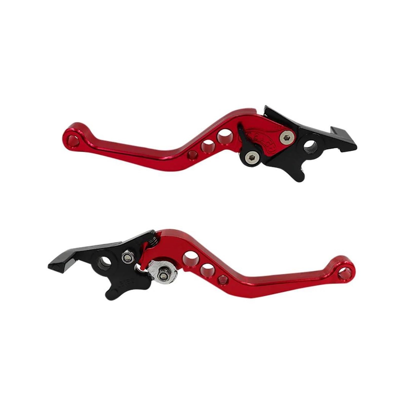 Kupplungshebel Motorrad 2 Stücke Universal CNC Legierung Motorrad Bremsgriff Einstellbare Größe Moto Motorrad Modifikation Kupplung Trommel Bremshebel Griff Motorrad-Bremshebel(Red) von NOKRGQW