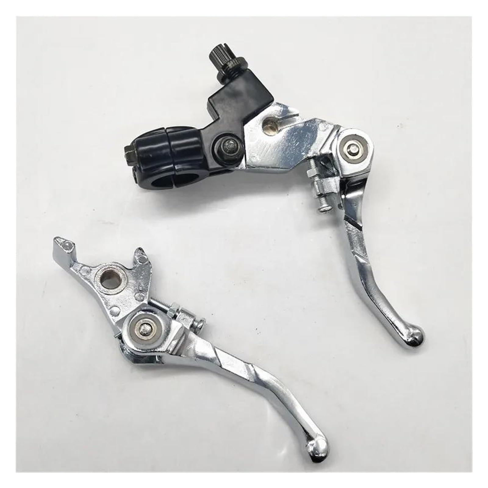 Kupplungshebel Motorrad Für 7/8 "Lenker Fit Für Atomik 140cc 125cc 110cc Pit Dirt Bike Chrom Klapp Kupplung Bremshebel Motorrad-Bremshebel(Silber) von NOKRGQW