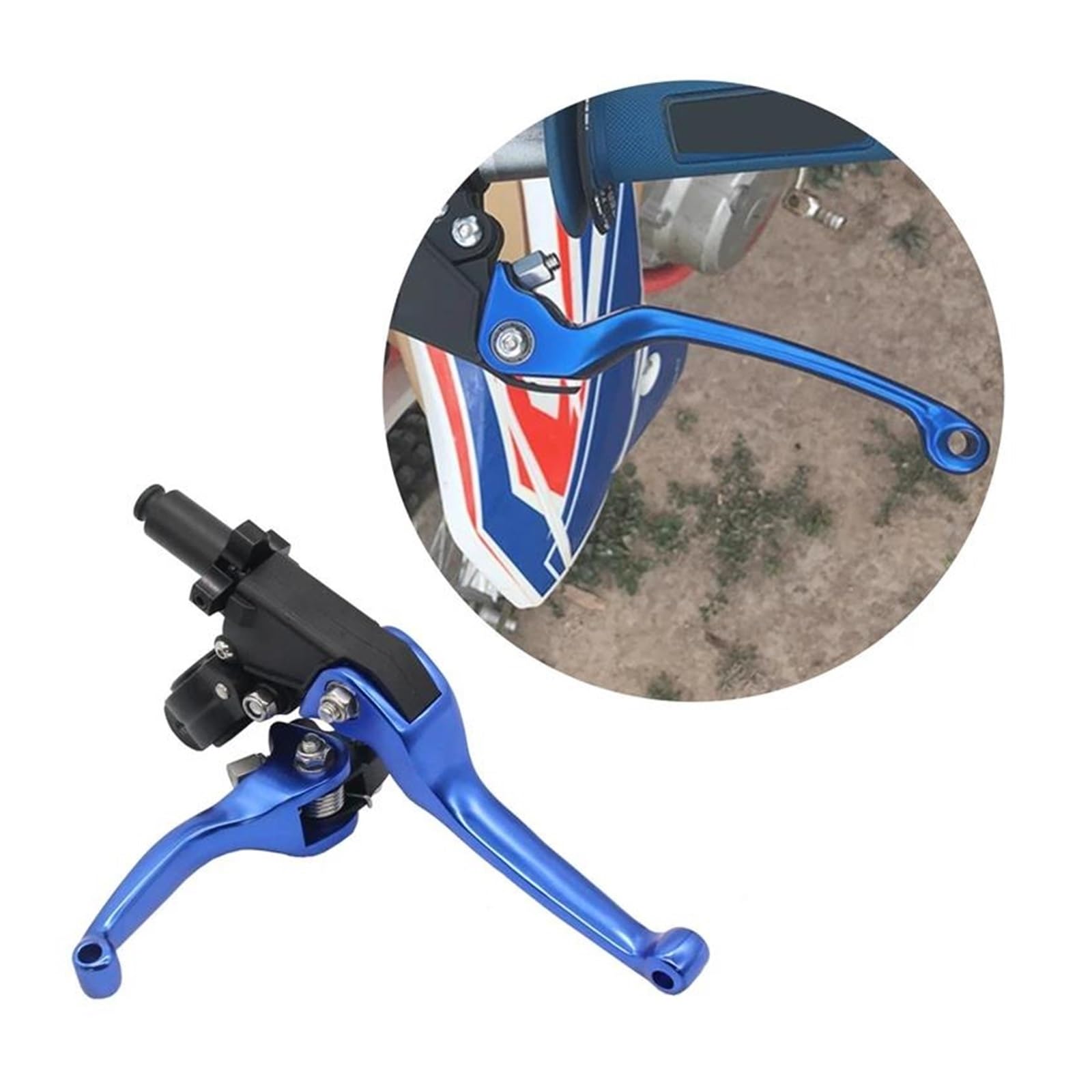 Kupplungshebel Motorrad Für Motorrad Pitbike Dirt KEXC EXCF XCFW SX SXF Universal Kupplung Bremshebel Bremse & Kupplung Lenker Hebel Motorrad-Bremshebel(Blau) von NOKRGQW