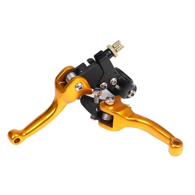 Kupplungshebel Motorrad Für SDG Für YCF Für SSR Für CRF Für XR Für KLX Motocross Pit Dirt ATV Motorrad Aluminium Klapp Universal Ausziehbare Bremskupplungshebel 22mm Motorrad-Bremshebel(ORO) von NOKRGQW