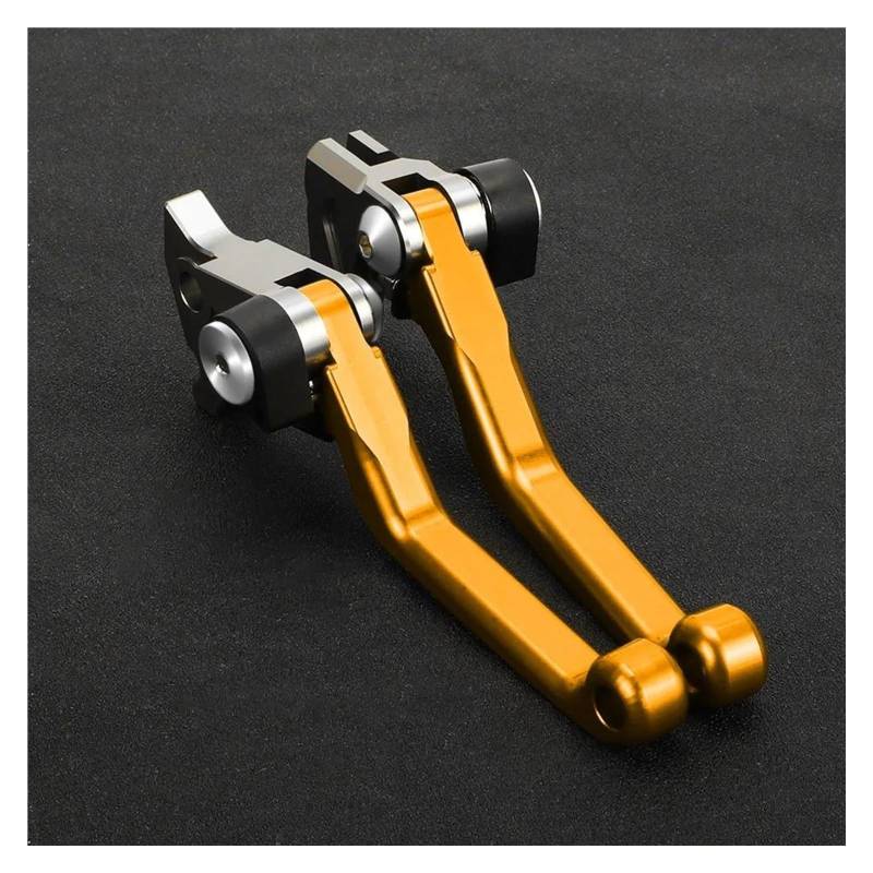 Kupplungshebel Motorrad Für Suzuki DRZ400SM DRZ 400SM 2000-2017 Motorrad Zubehör Dirt Pit Bike Griff Bar Pivot Bremse Kupplung Hebel Dirtbike Motorrad-Bremshebel(A Pair Gold) von NOKRGQW