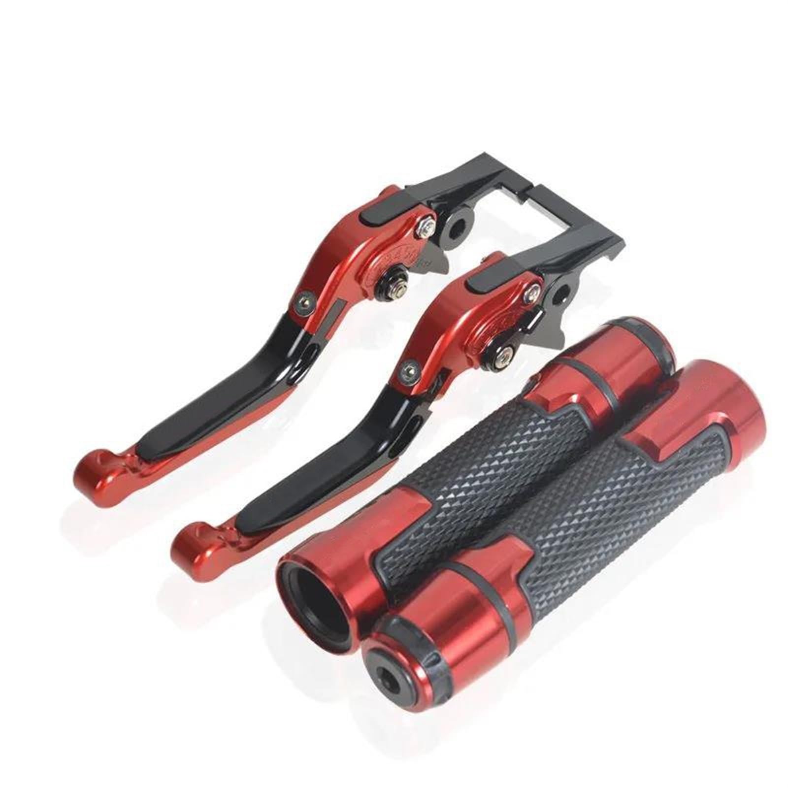 Kupplungshebel Motorrad Für Xmax 250/300/400 Motorrad Bremse Kupplung Hebel Folding Erweiterbar Einstellbare Motorrad Teile Motorrad-Bremshebel(Red) von NOKRGQW